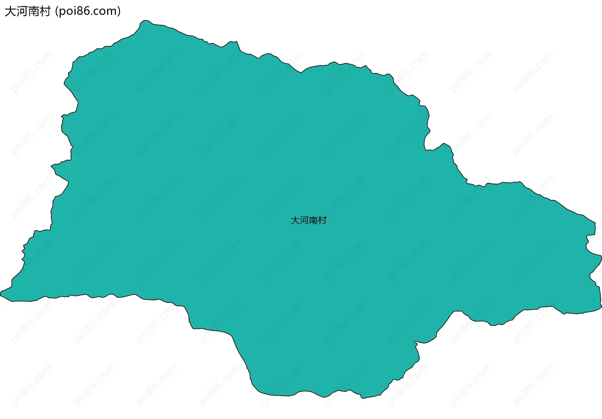 大河南村边界地图