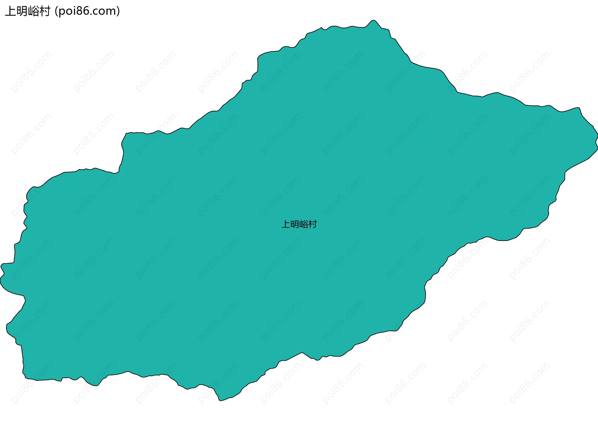 上明峪村边界地图