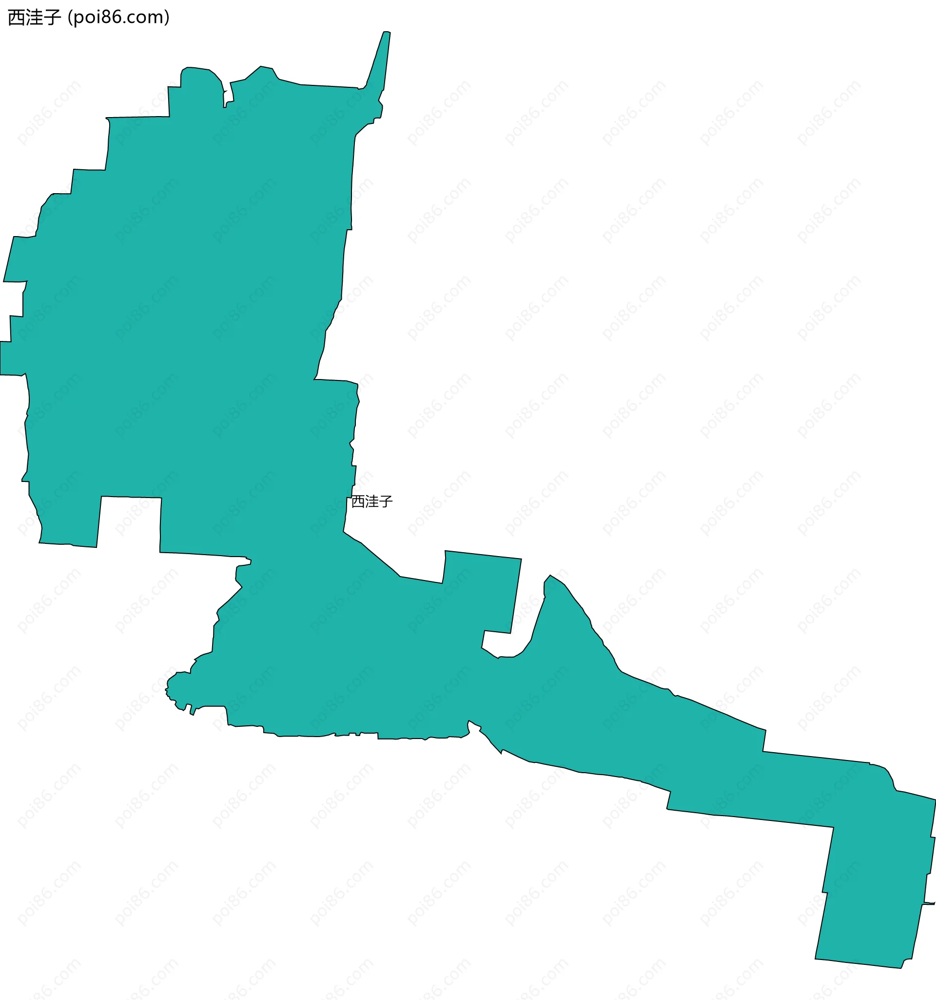 西洼子边界地图