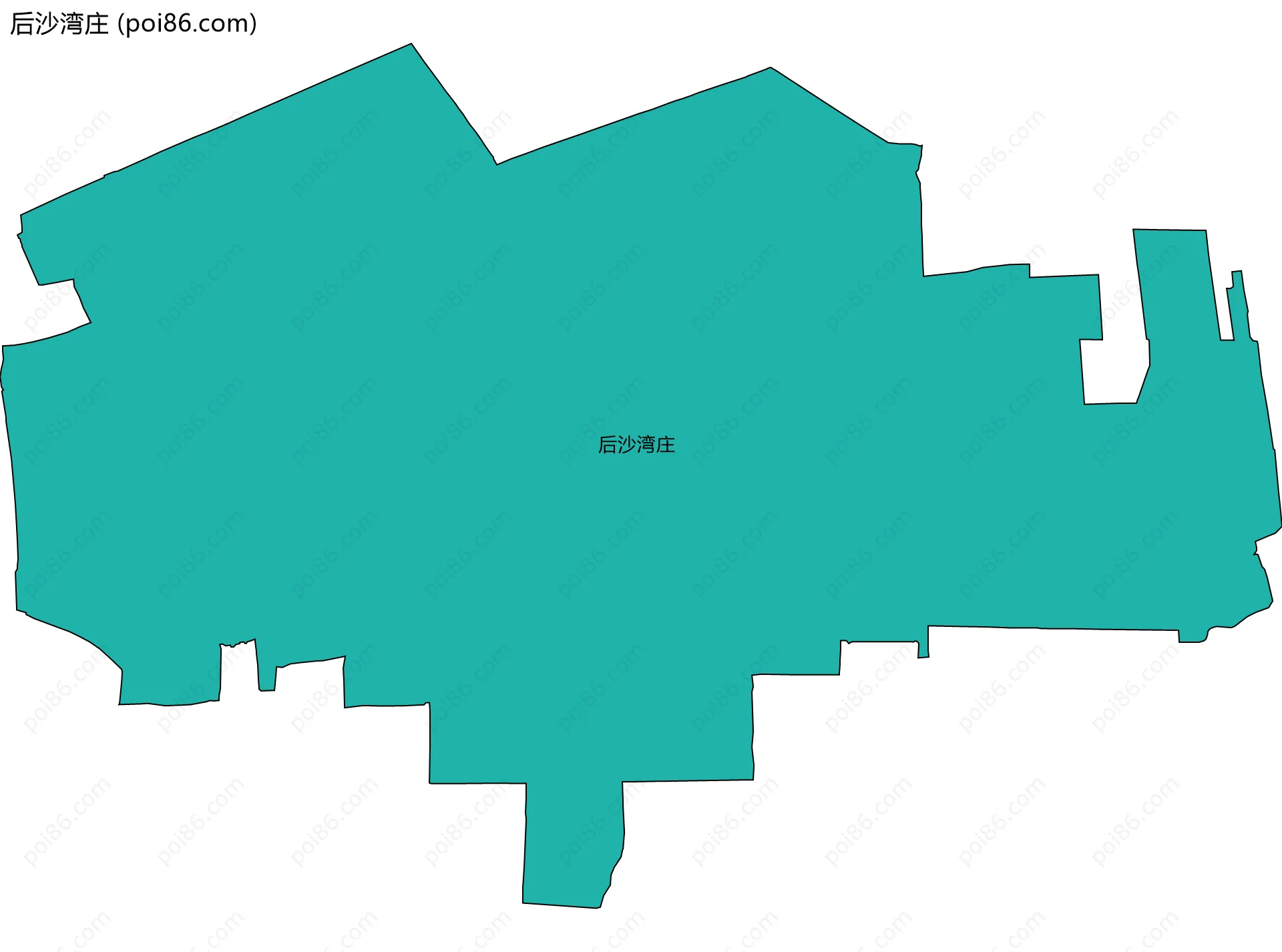 后沙湾庄边界地图