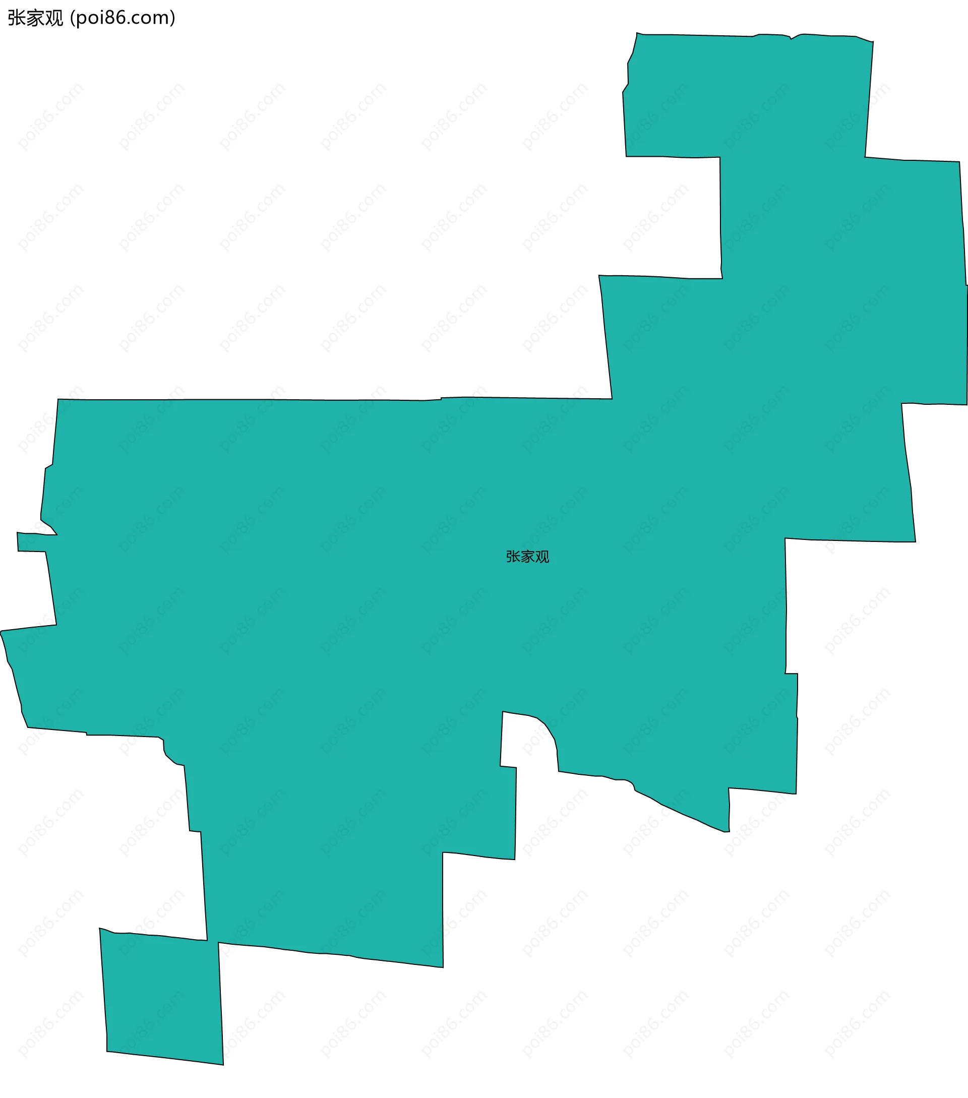 张家观边界地图