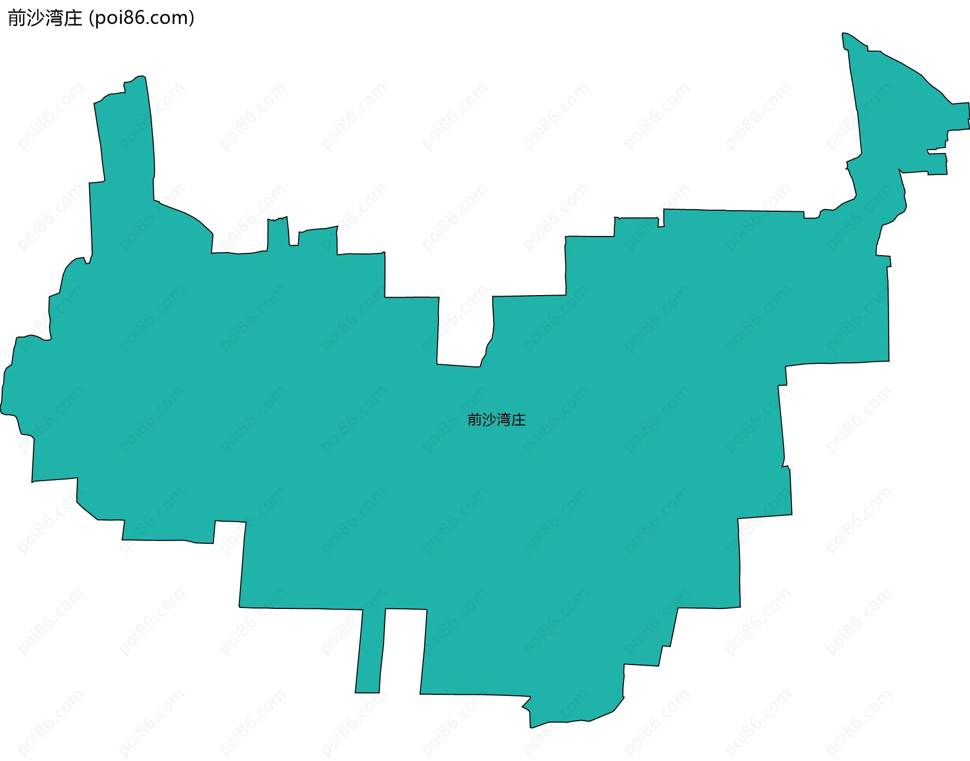 前沙湾庄边界地图