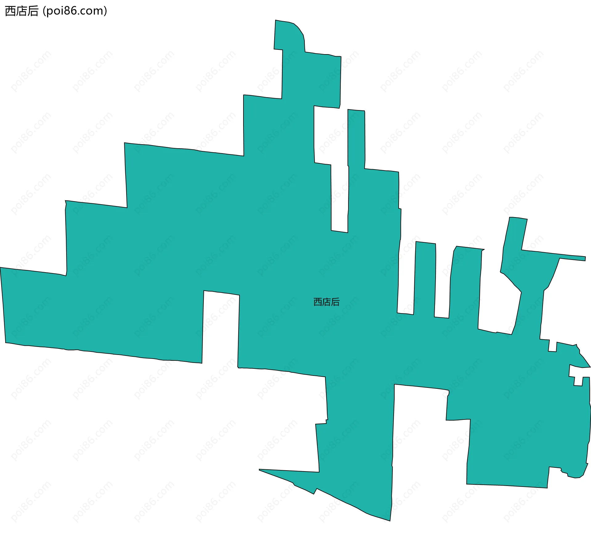 西店后边界地图