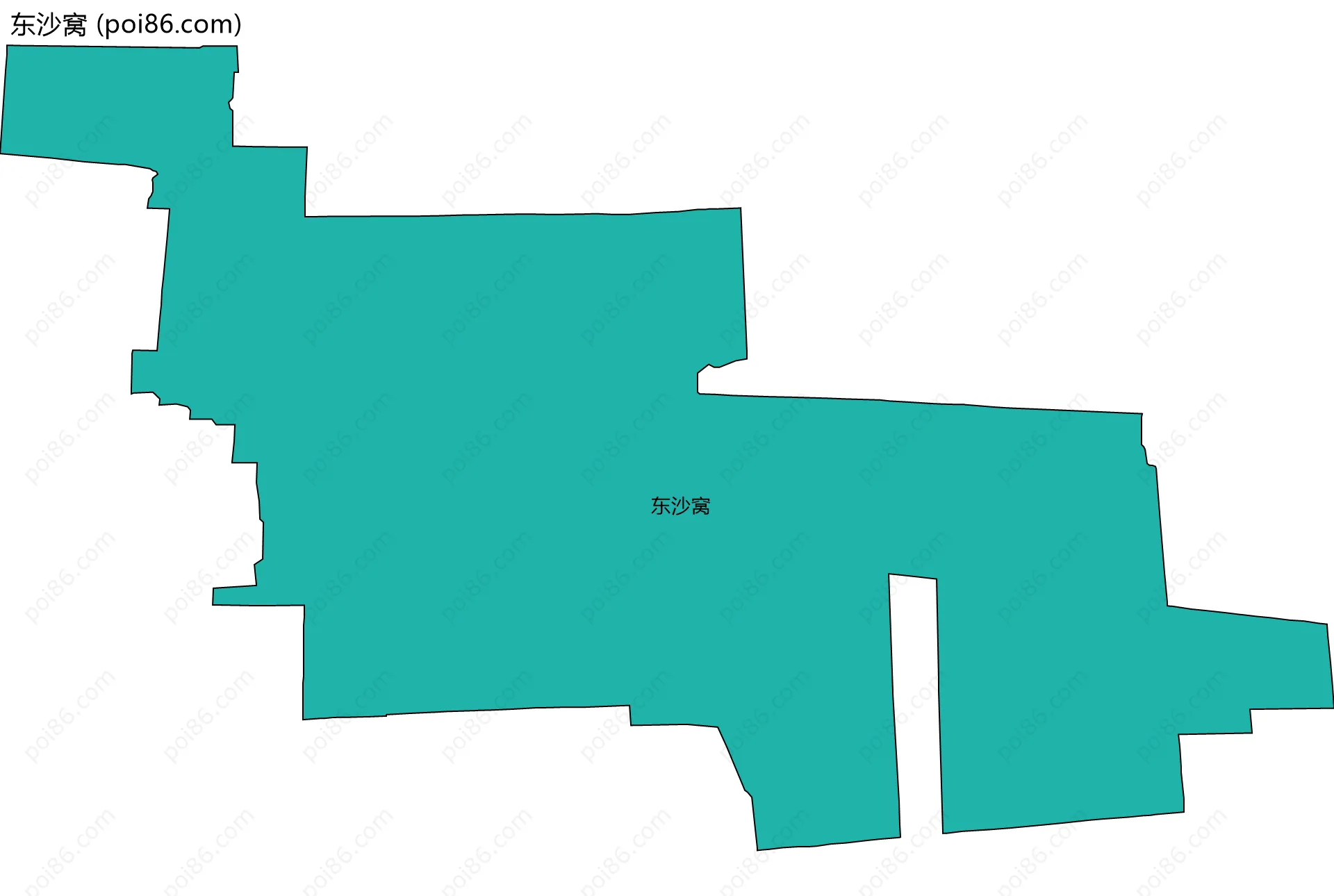 东沙窝边界地图