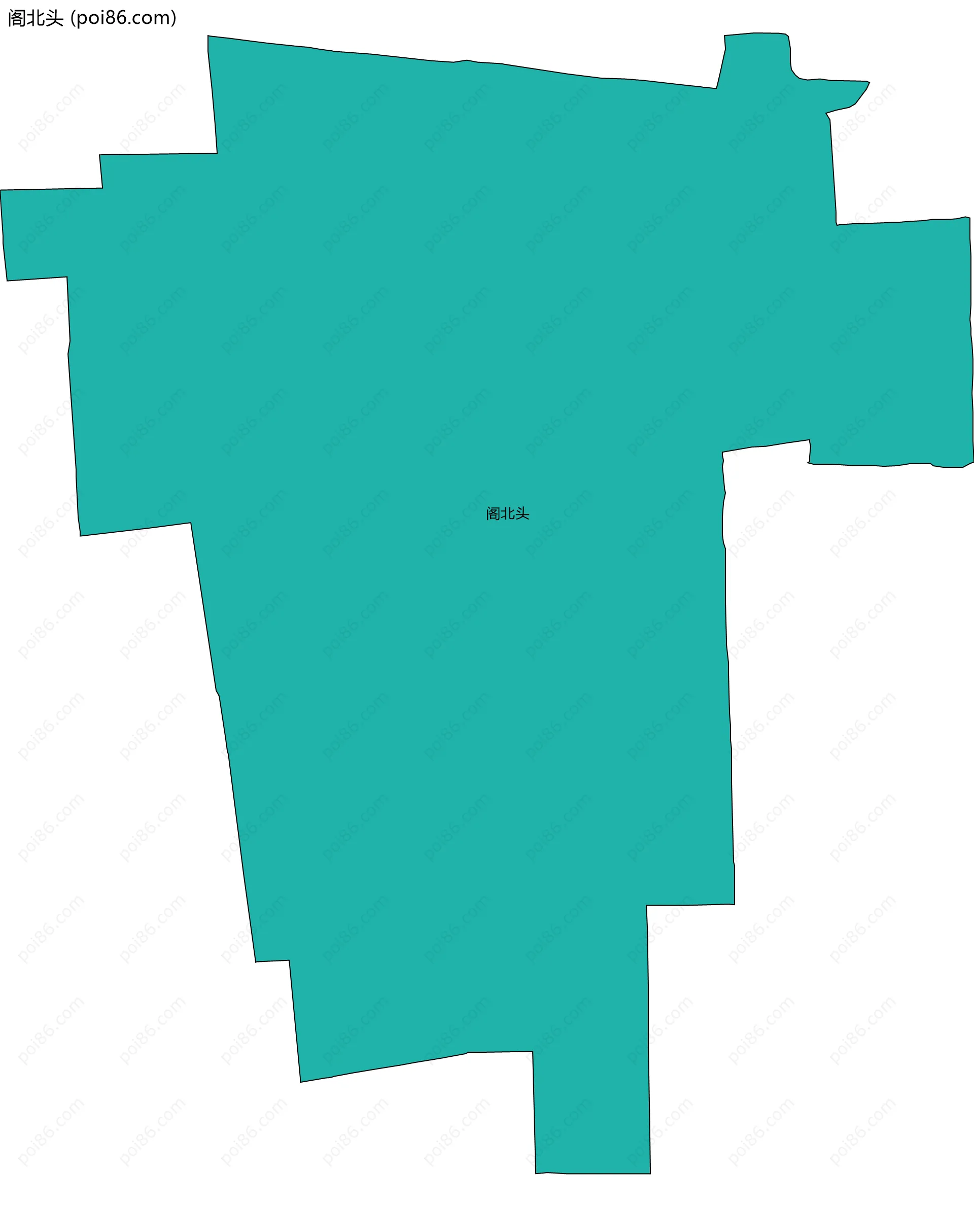 阁北头边界地图
