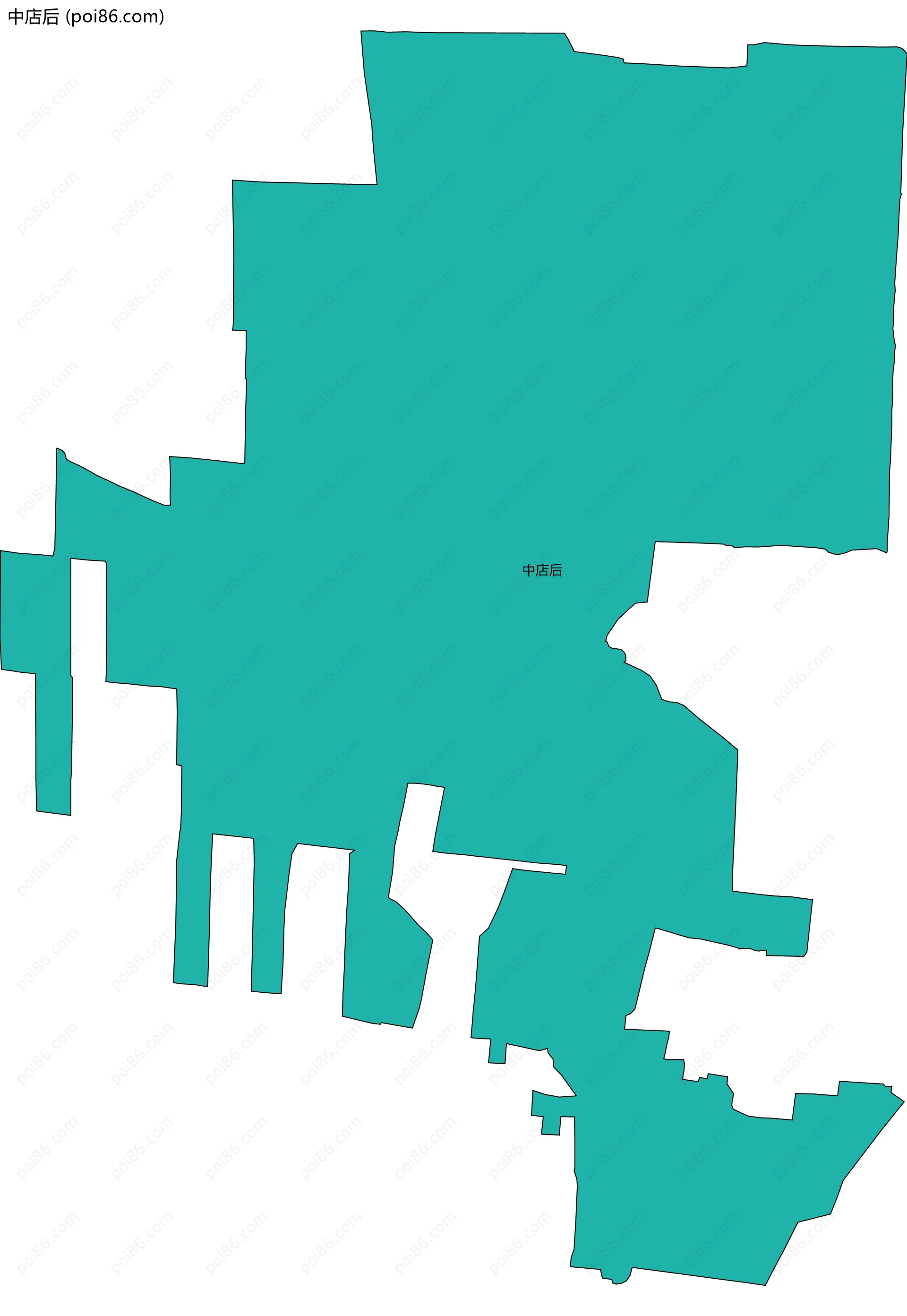 中店后边界地图