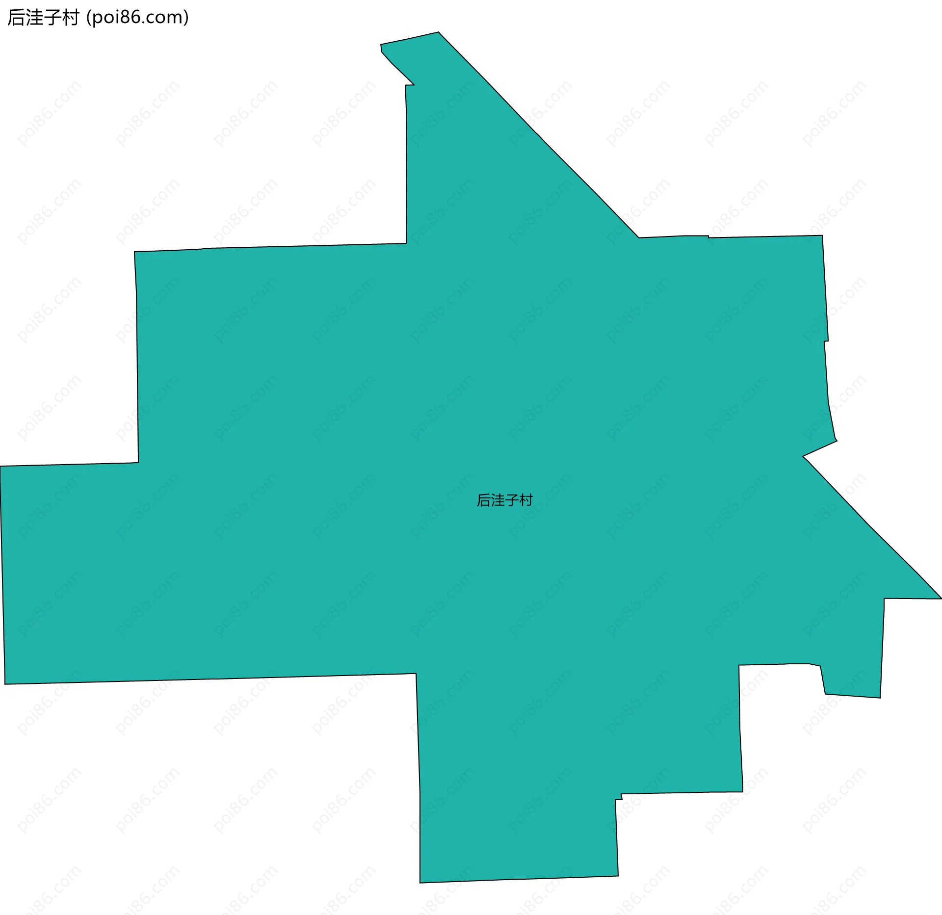 后洼子村边界地图