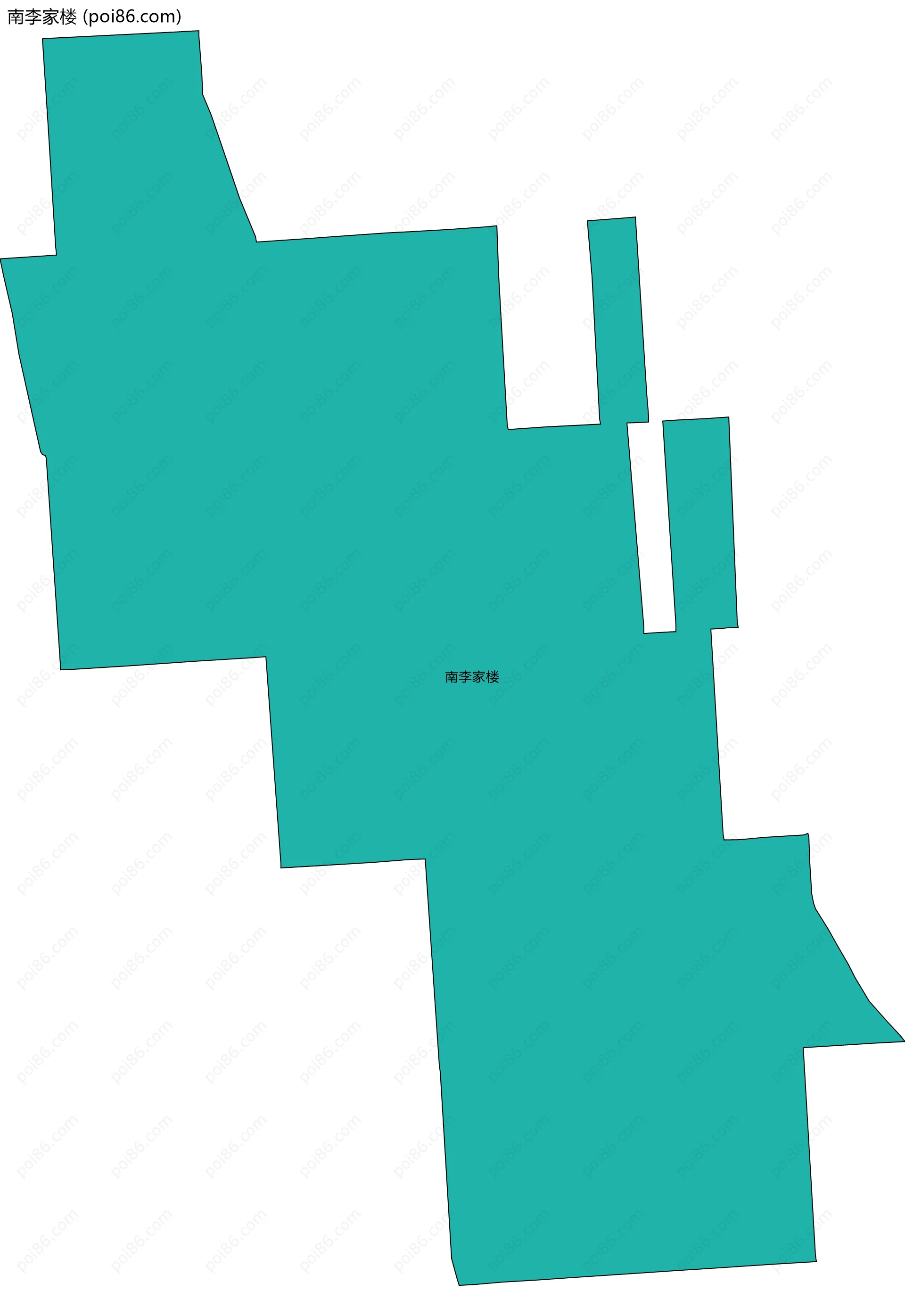 南李家楼边界地图