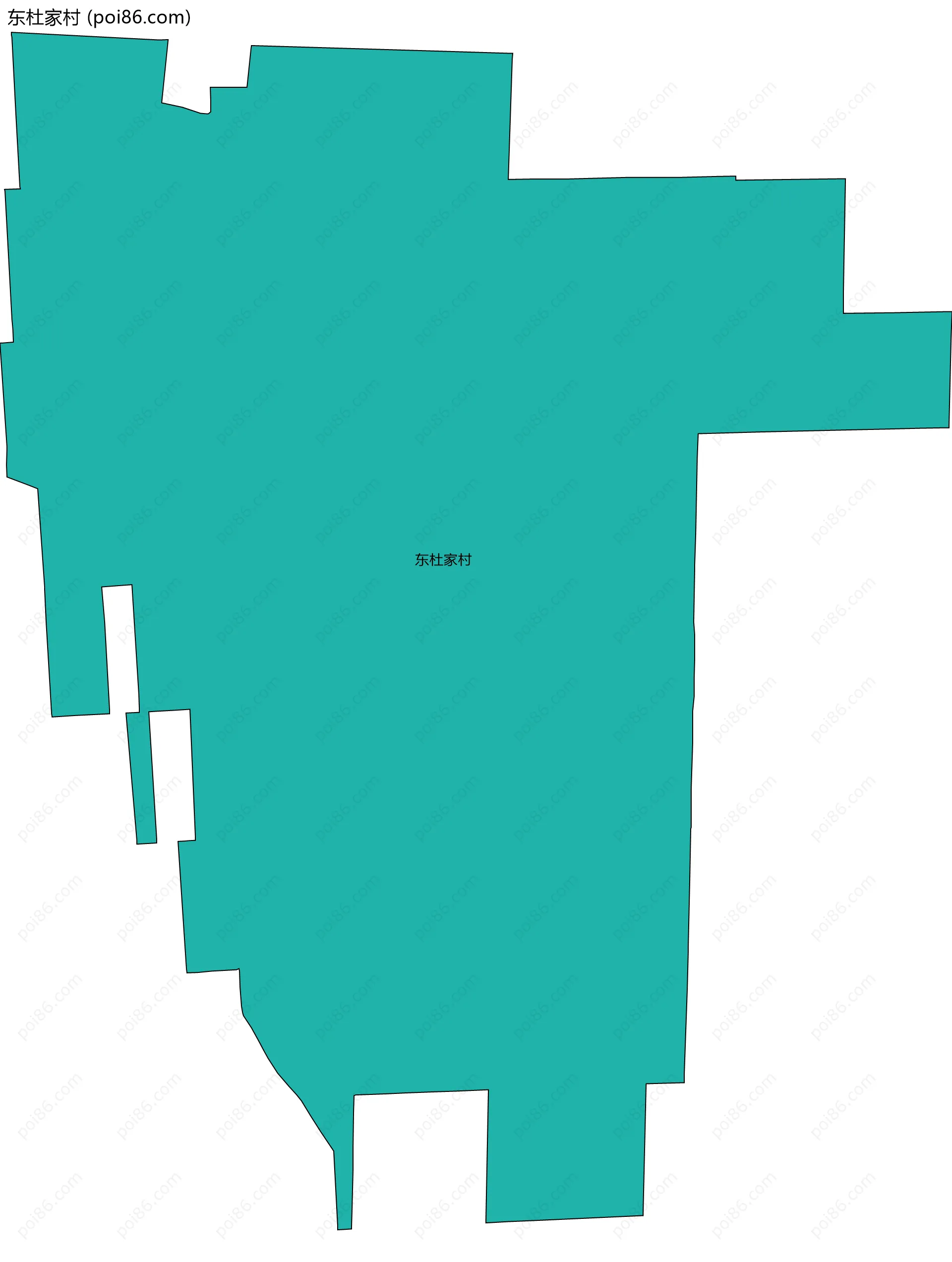 东杜家村边界地图