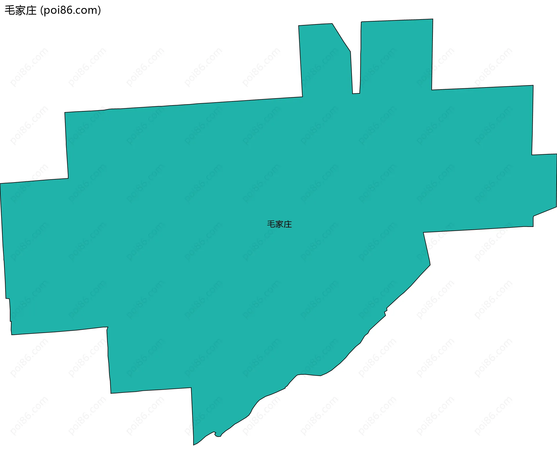 毛家庄边界地图