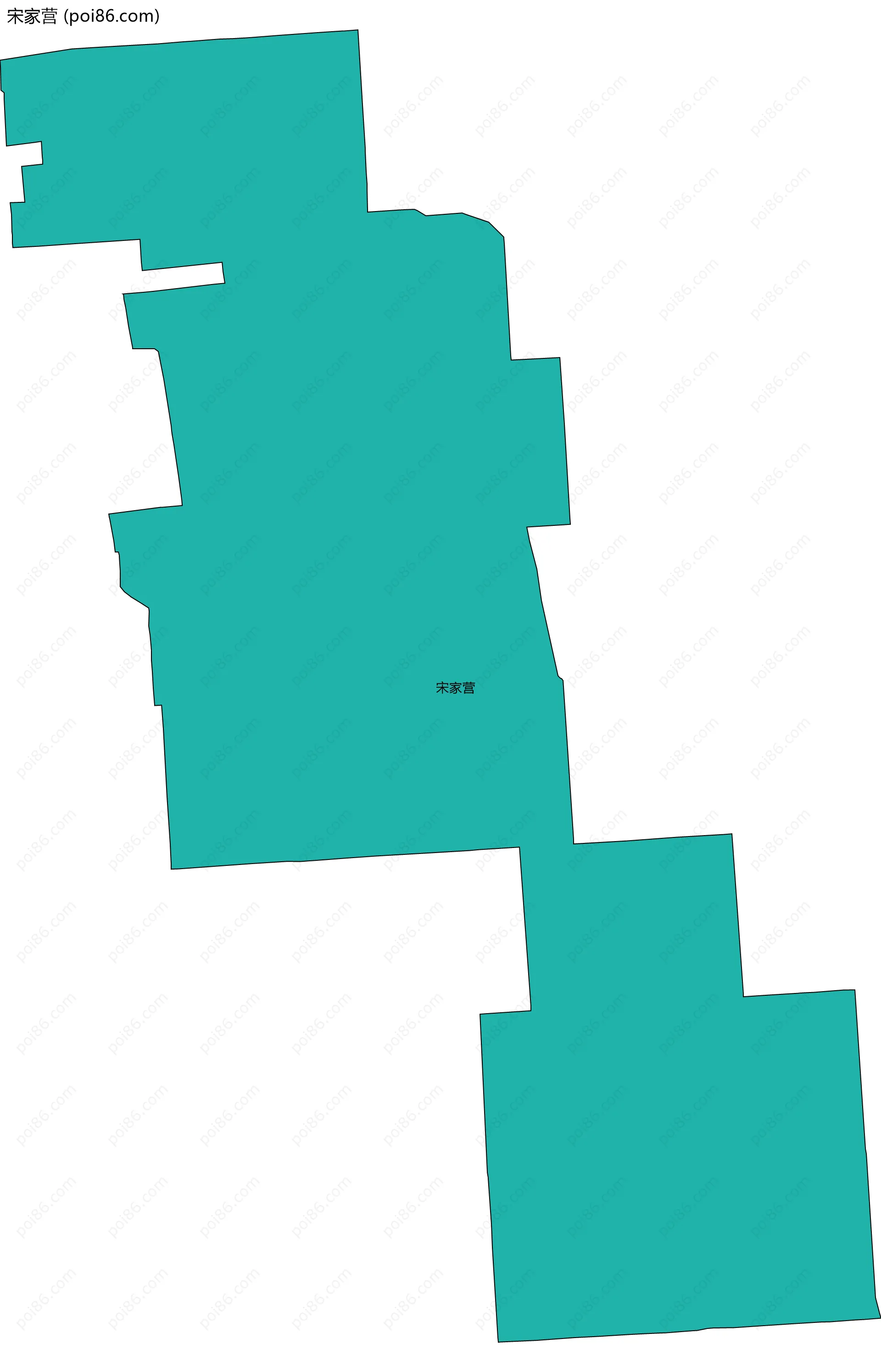 宋家营边界地图