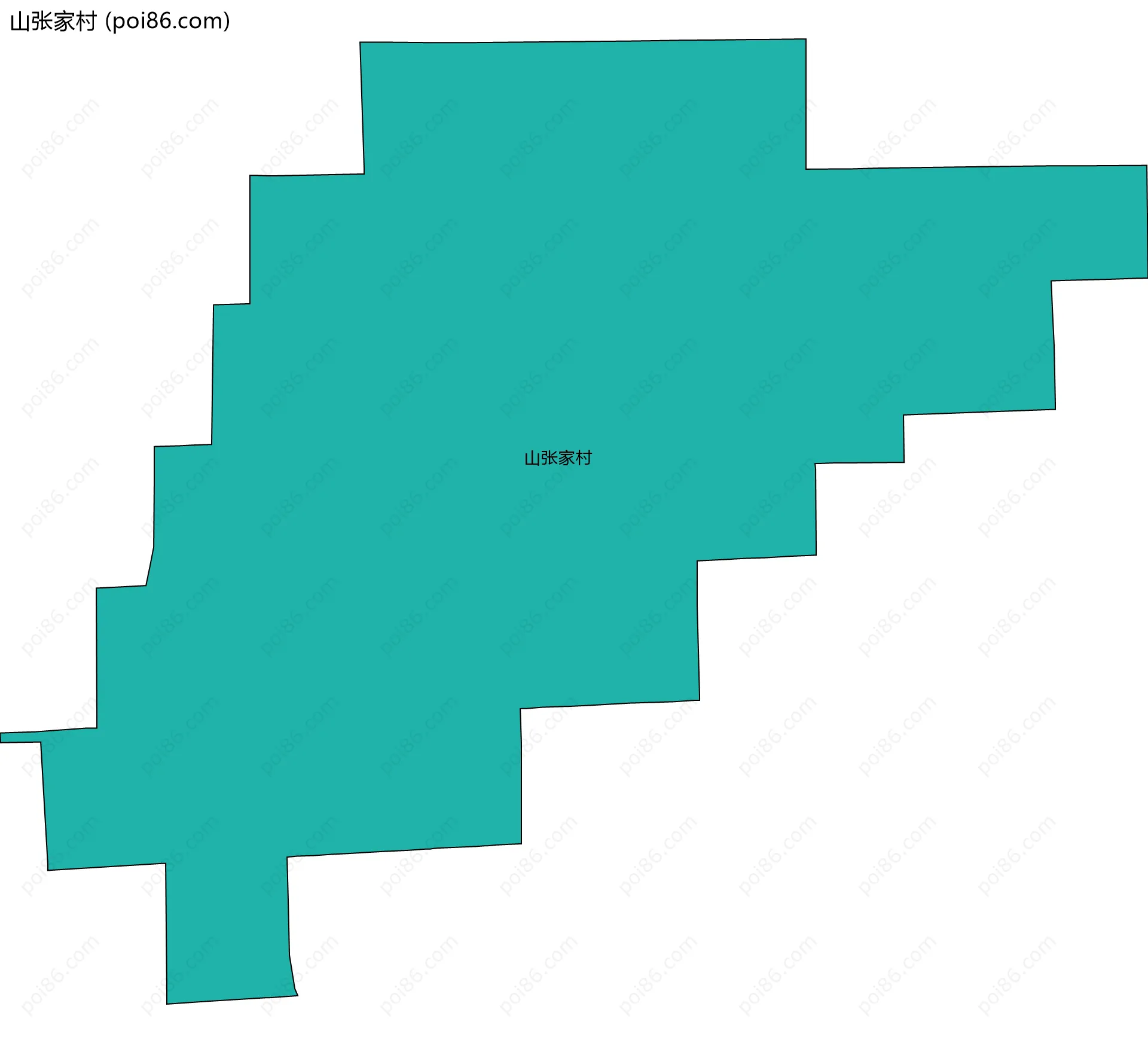 山张家村边界地图