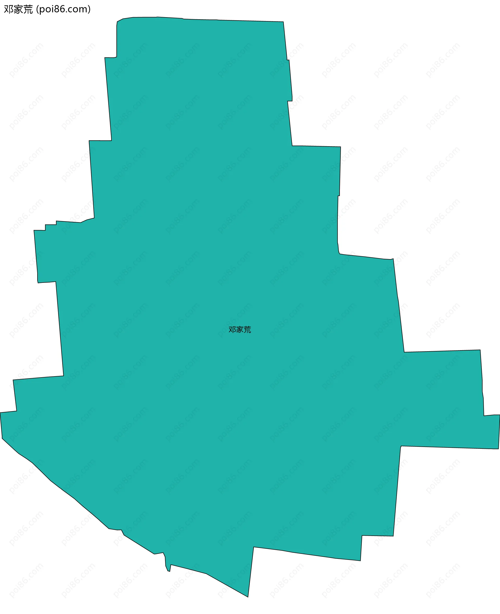 邓家荒边界地图