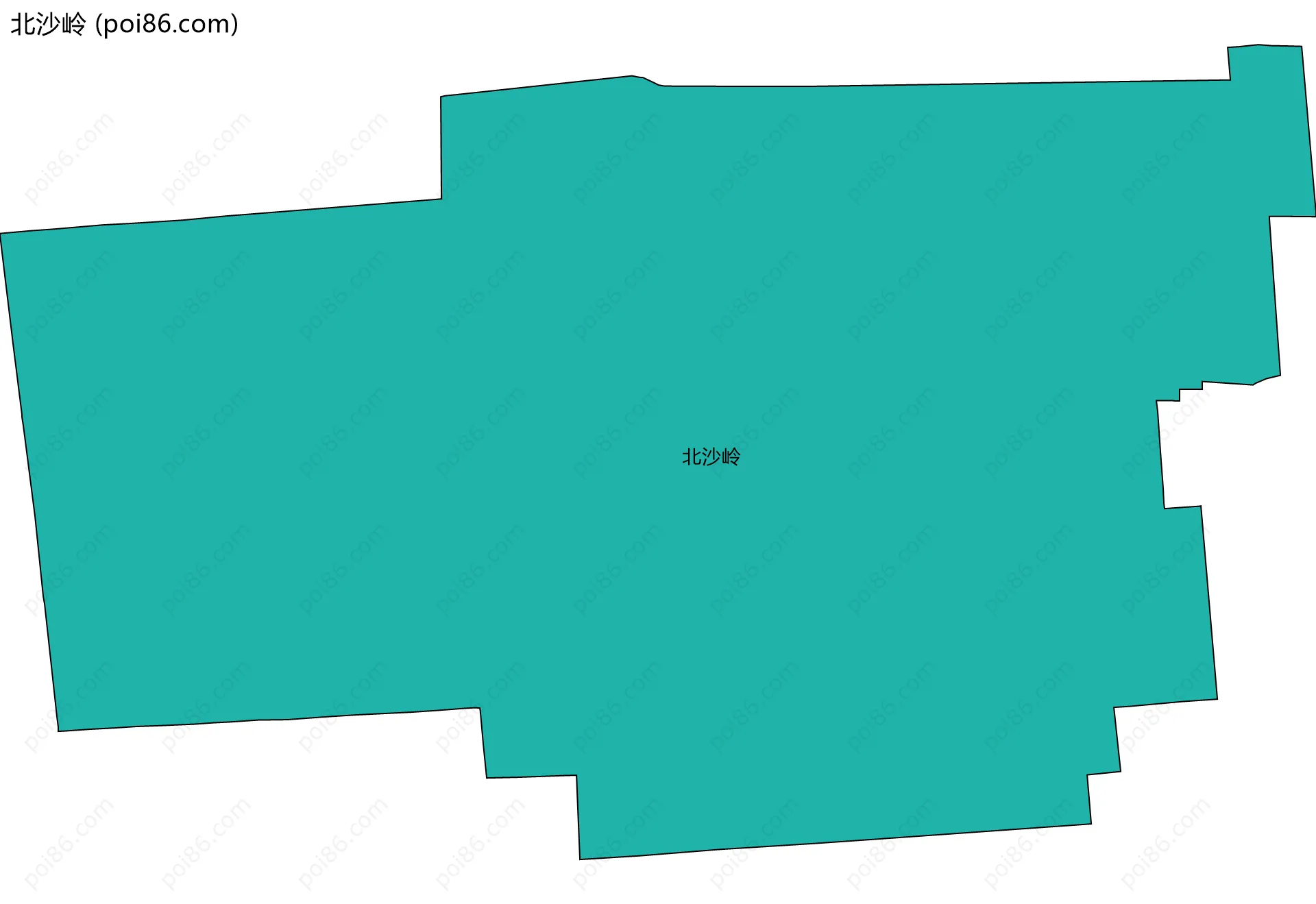 北沙岭边界地图