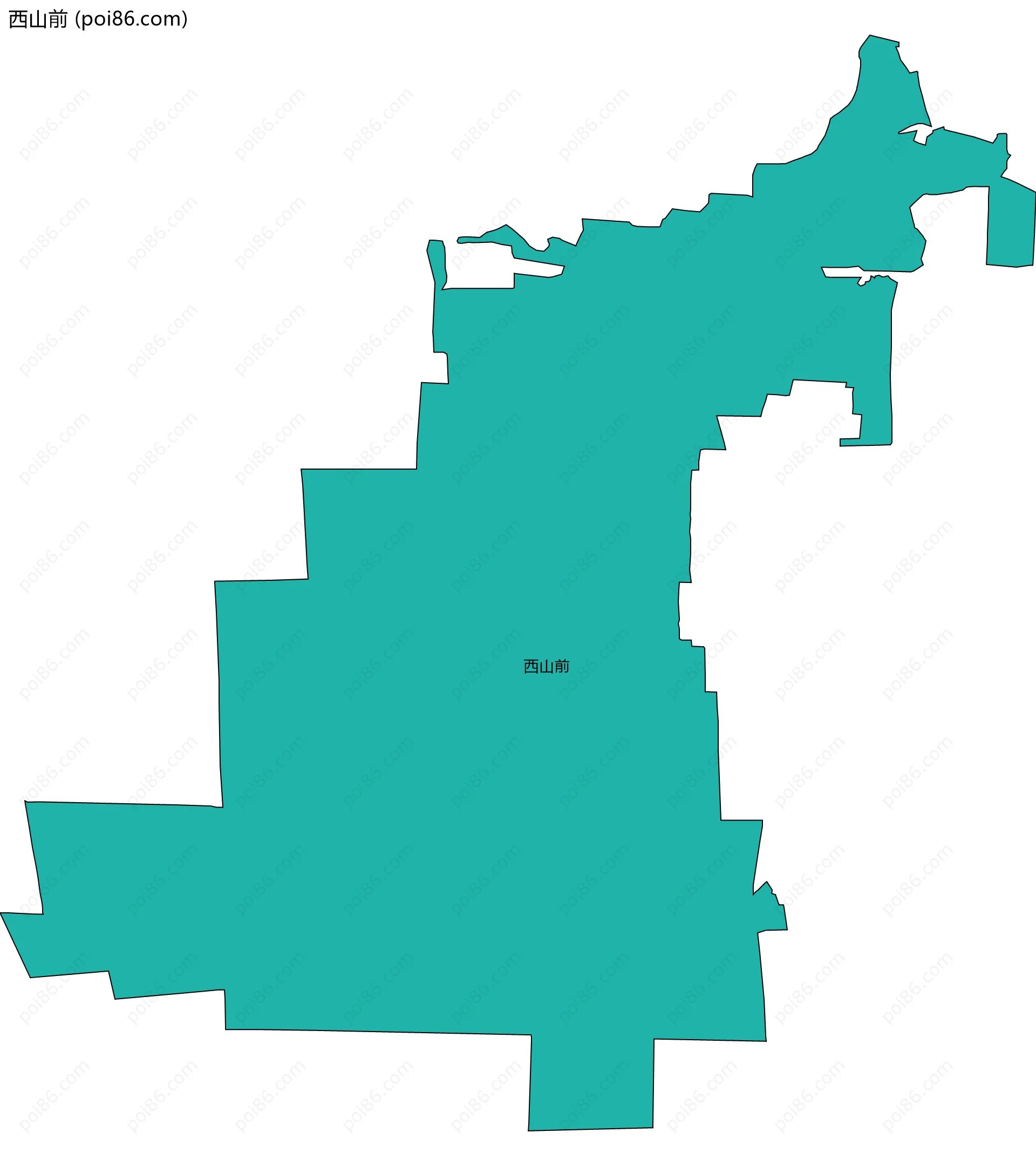 西山前边界地图