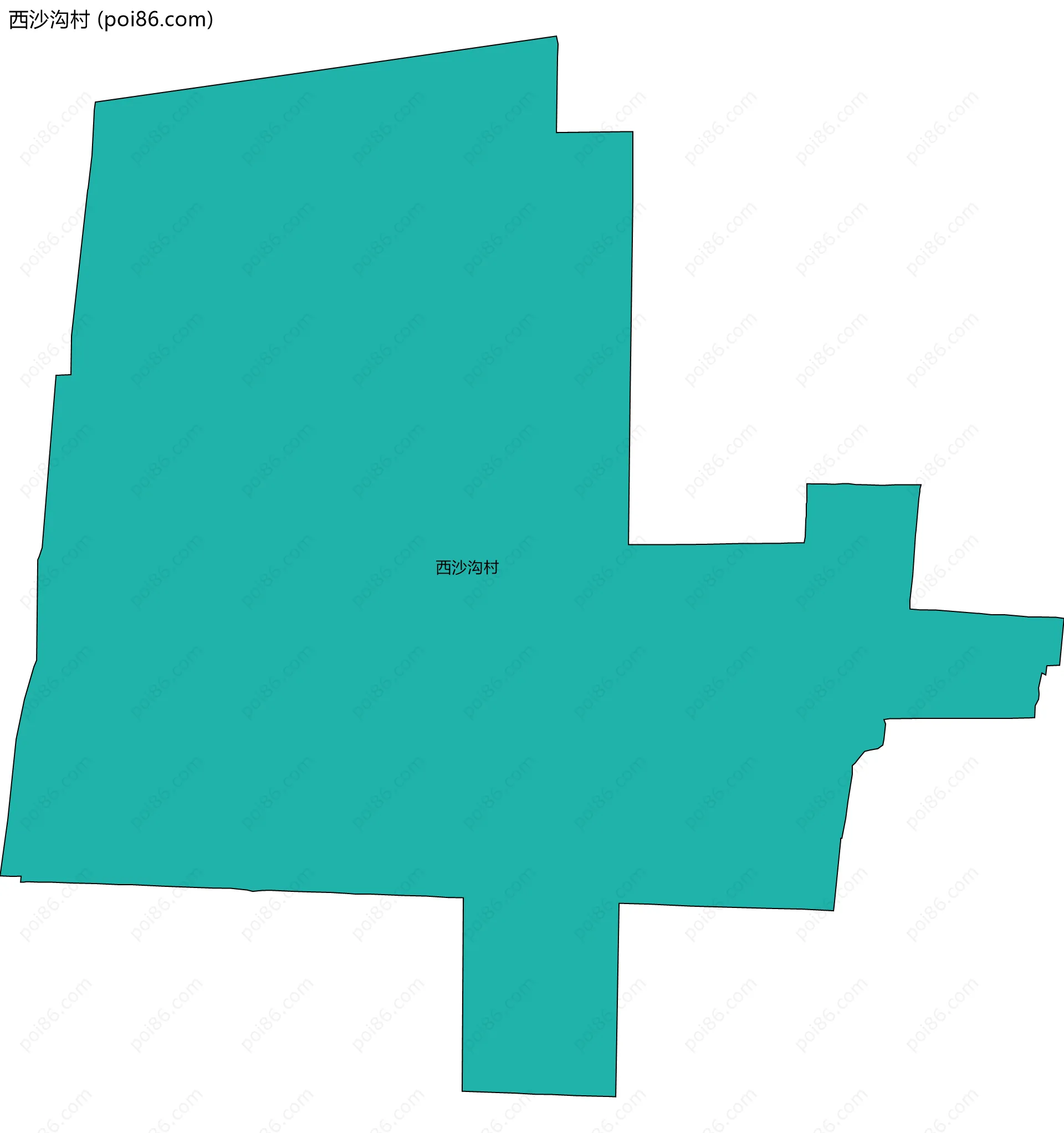 西沙沟村边界地图
