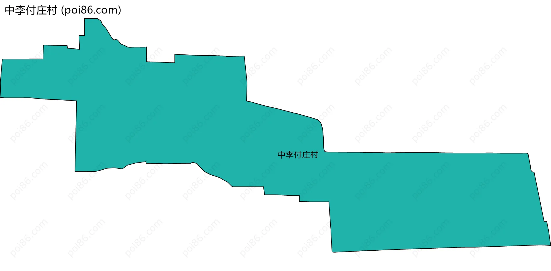 中李付庄村边界地图