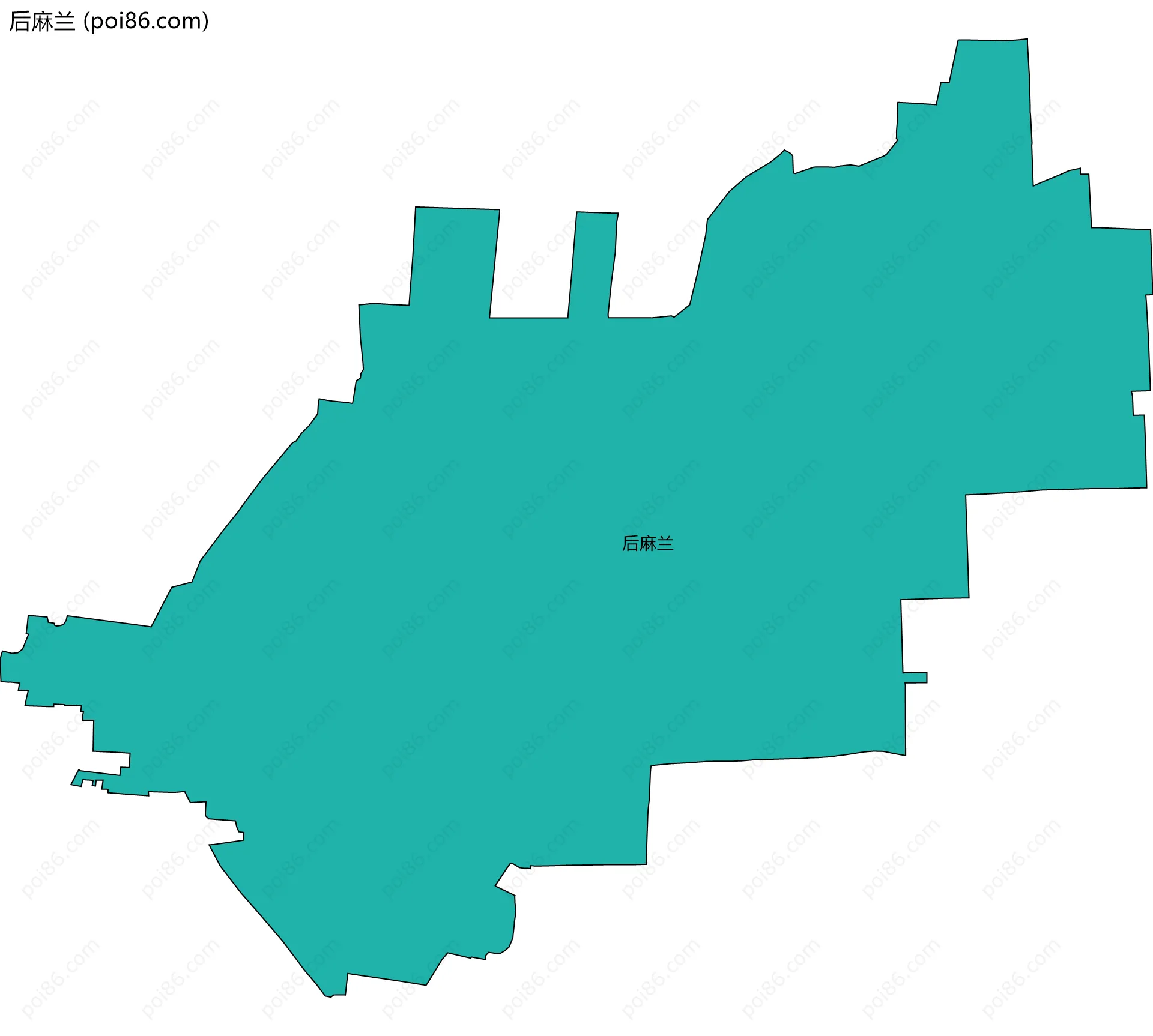 后麻兰边界地图