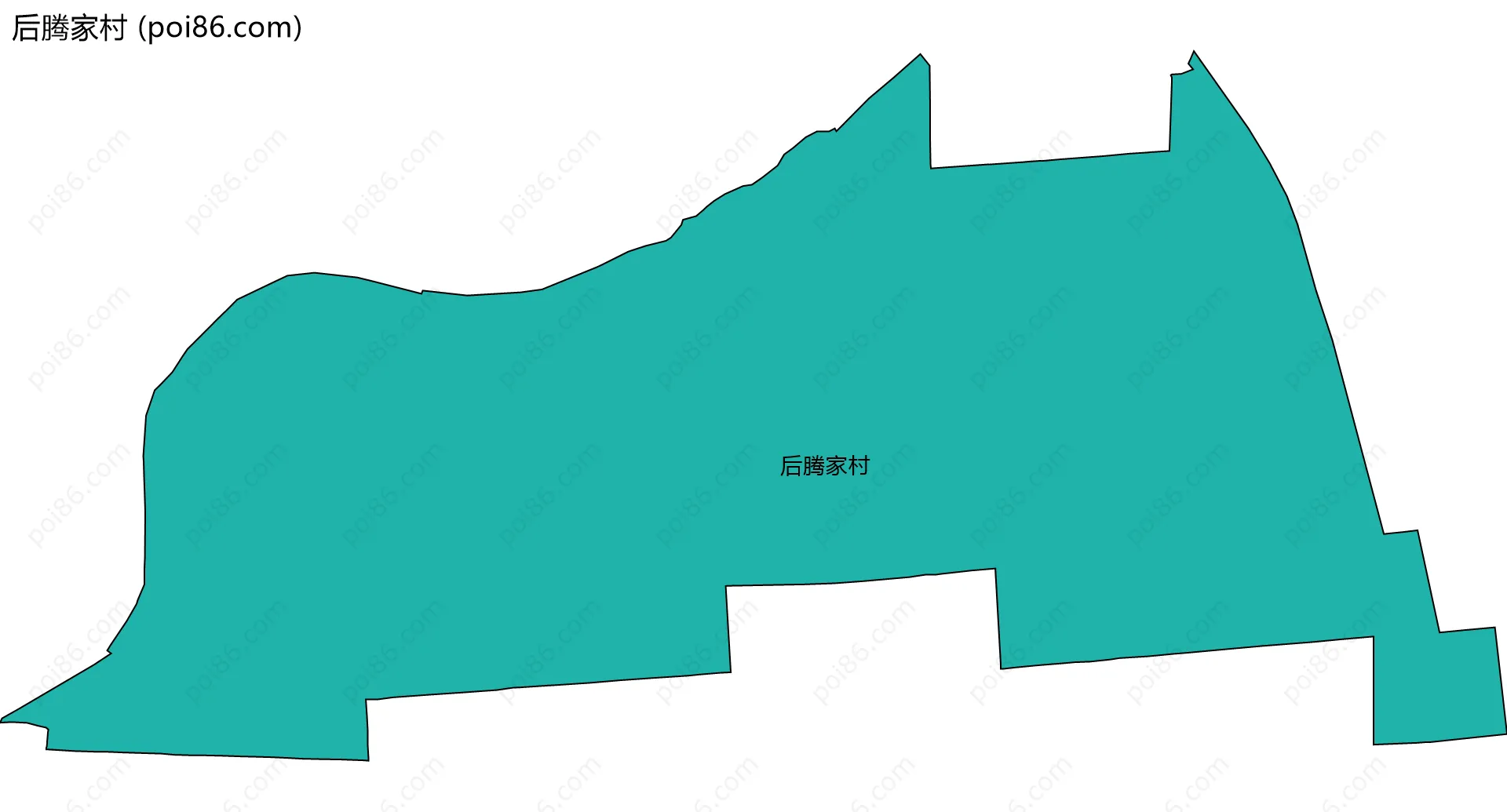 后腾家村边界地图