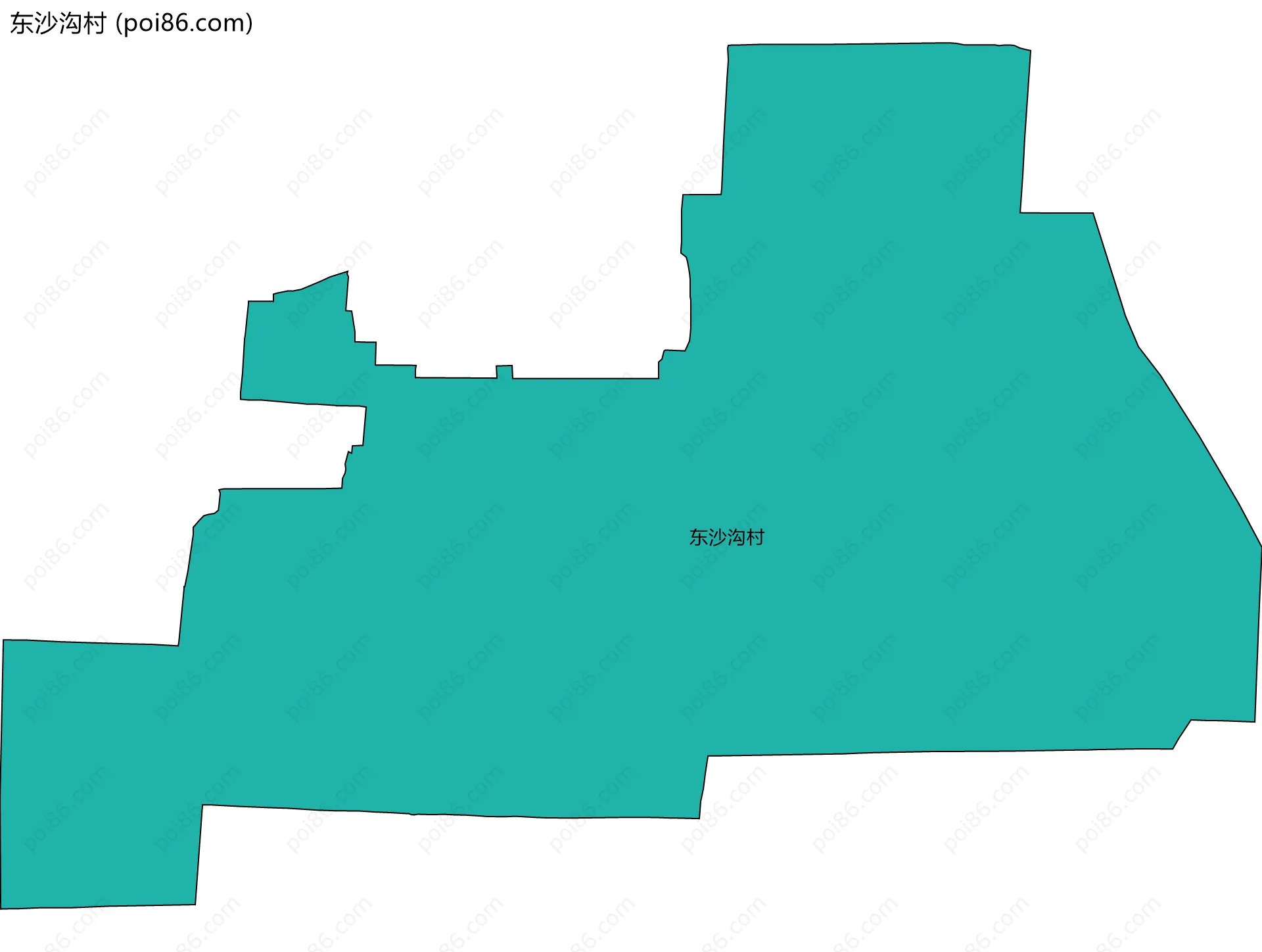 东沙沟村边界地图