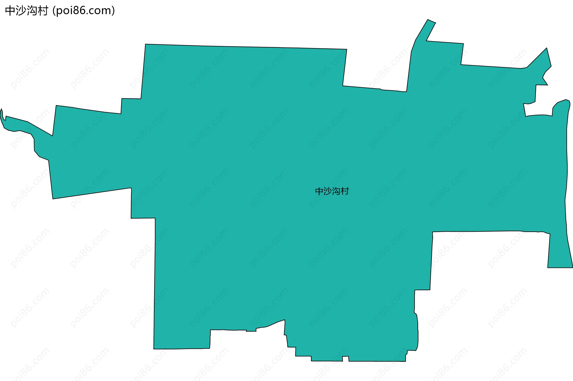 中沙沟村边界地图
