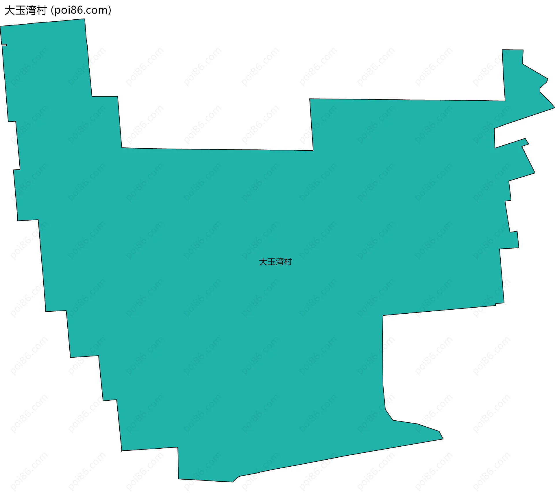 大玉湾村边界地图