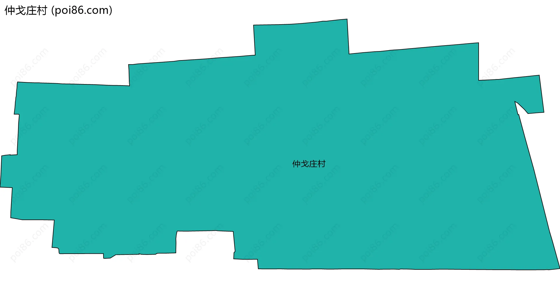 仲戈庄村边界地图