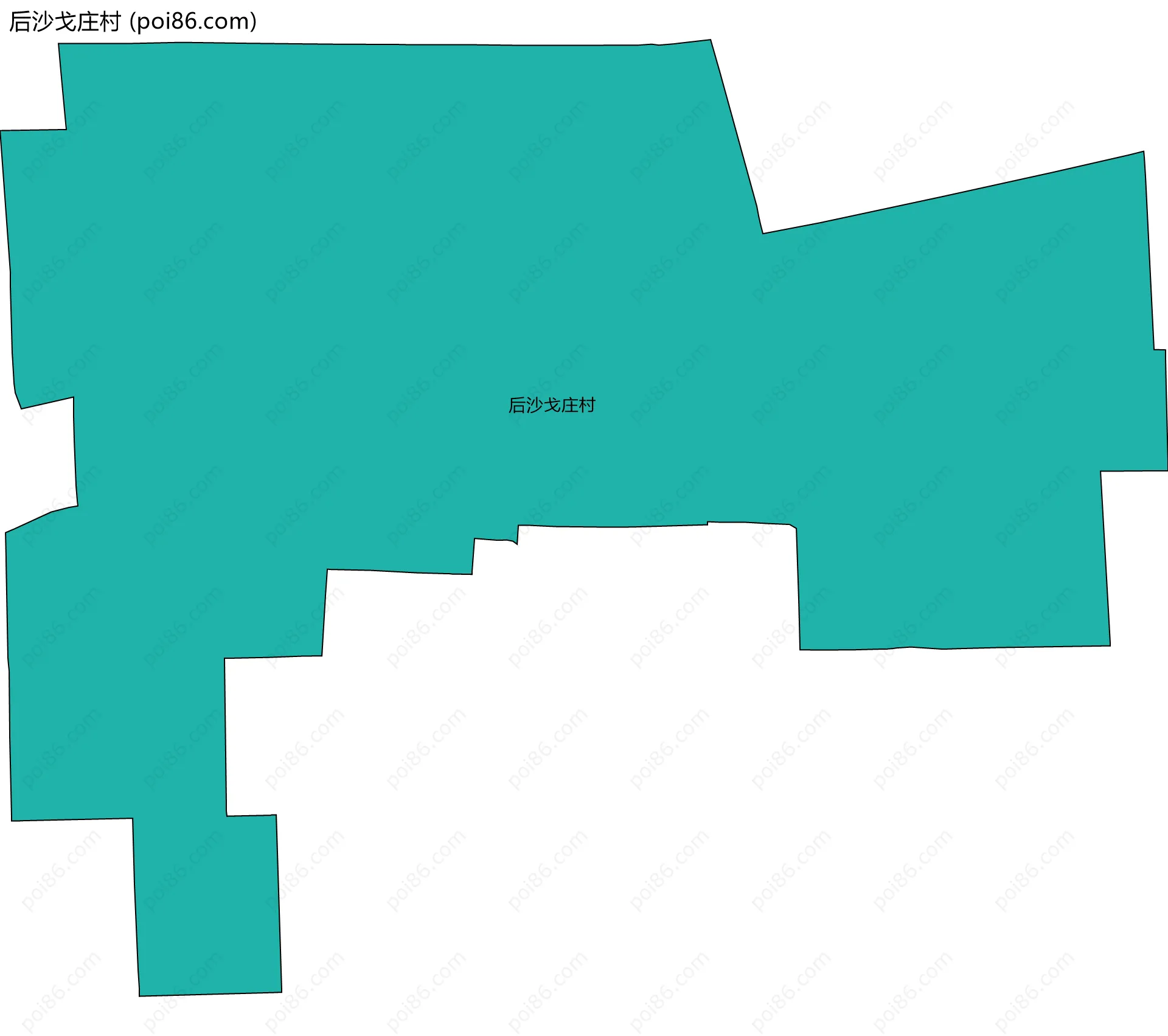 后沙戈庄村边界地图