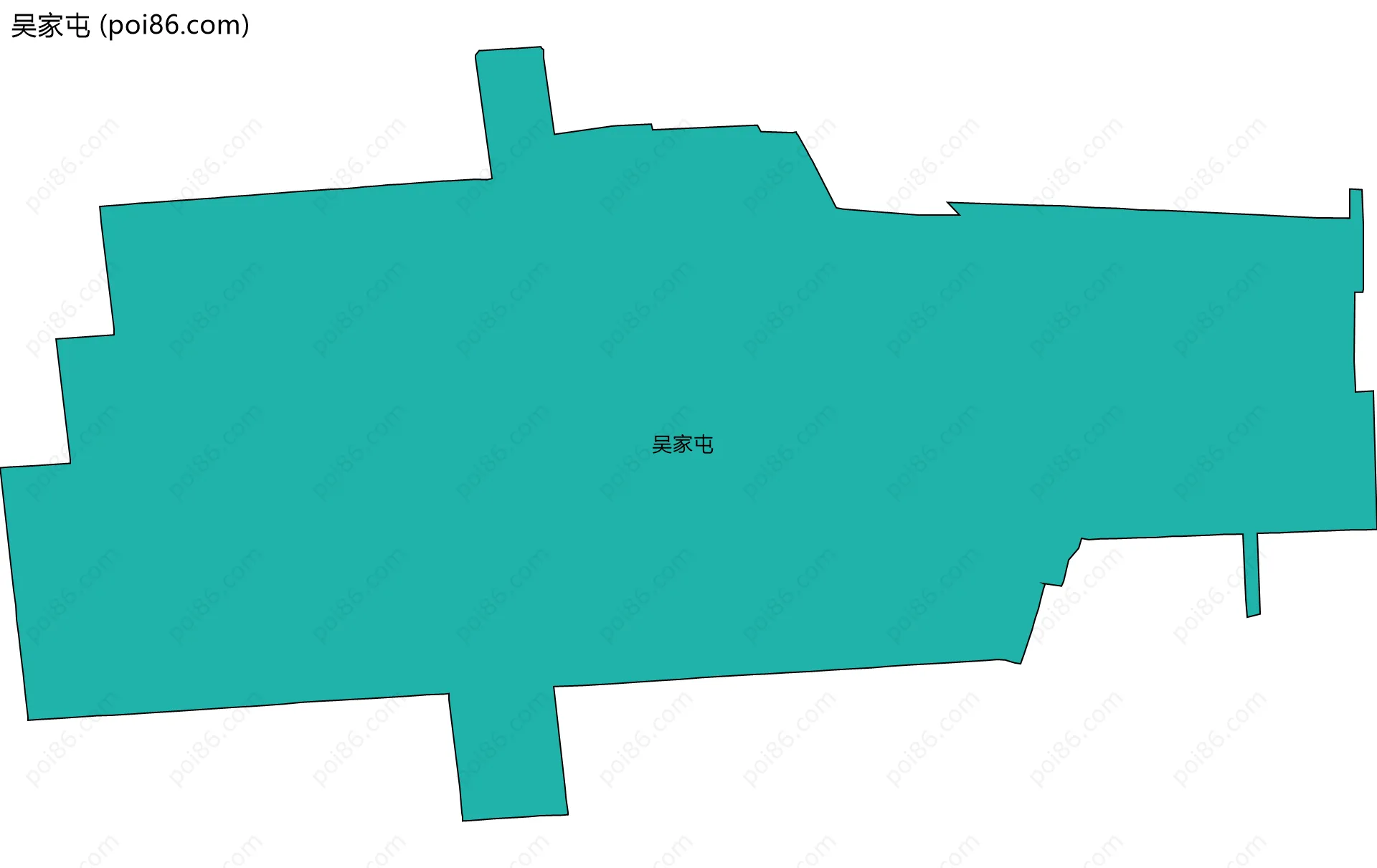 吴家屯边界地图