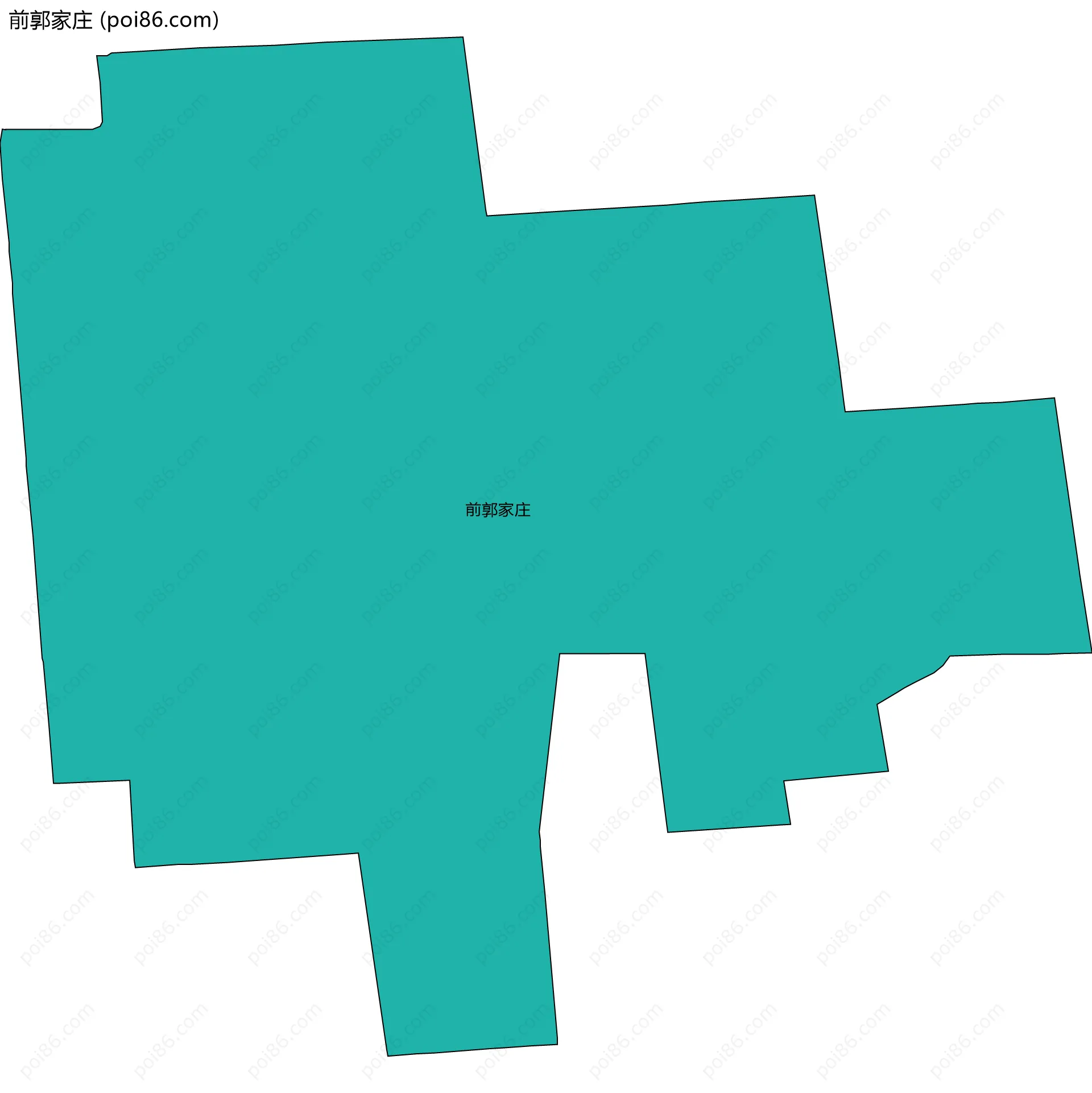 前郭家庄边界地图