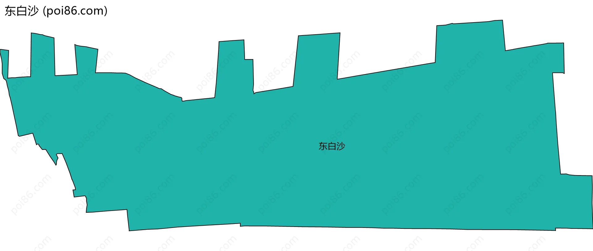 东白沙边界地图