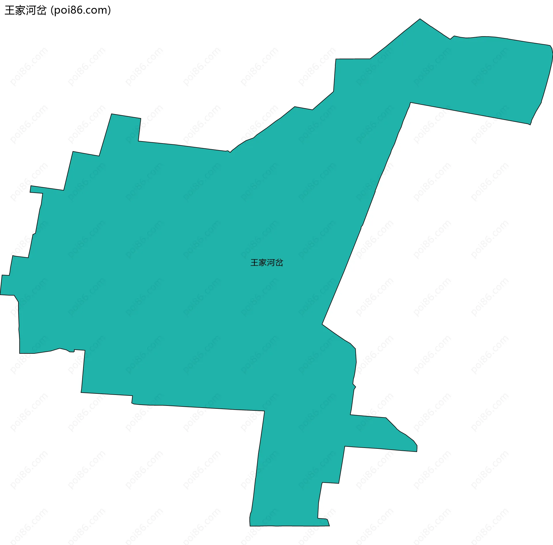 王家河岔边界地图
