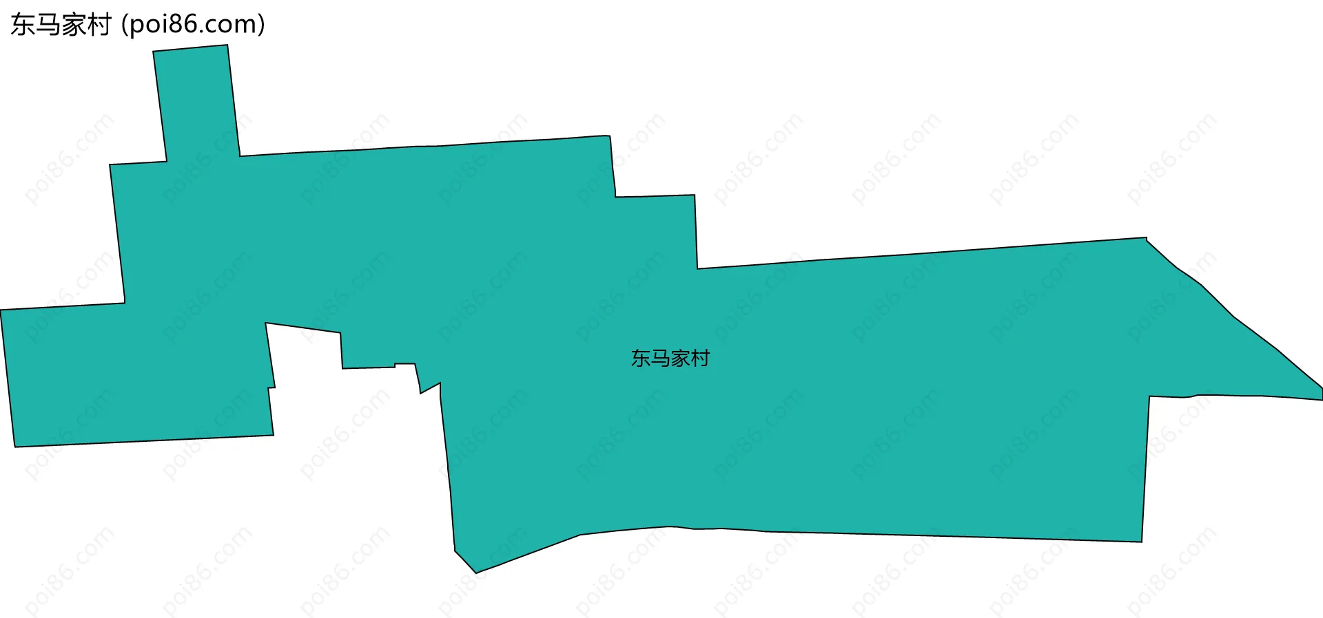 东马家村边界地图