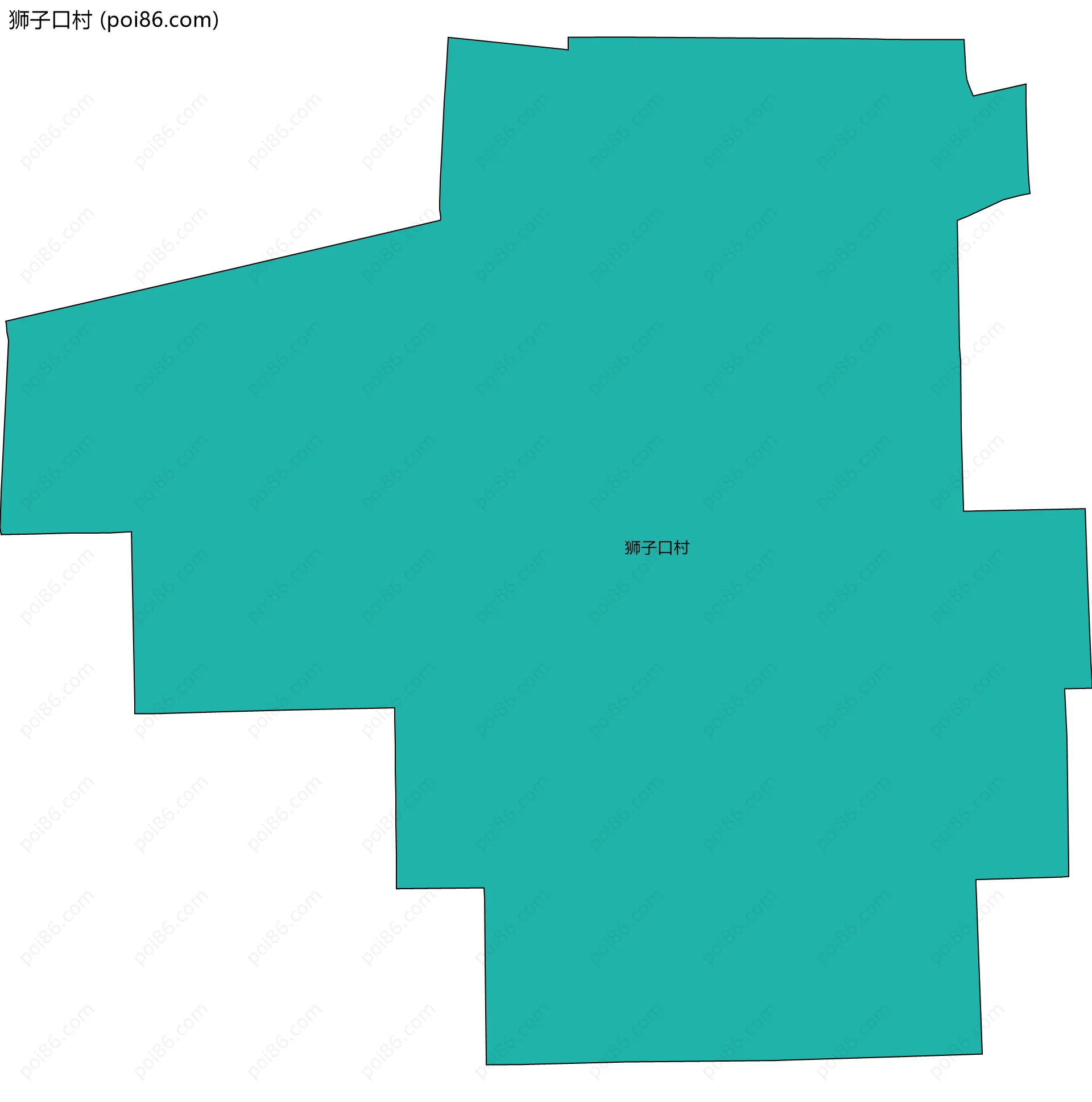 狮子口村边界地图