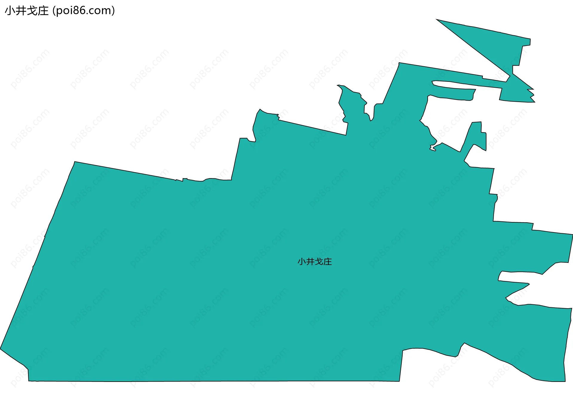 小井戈庄边界地图