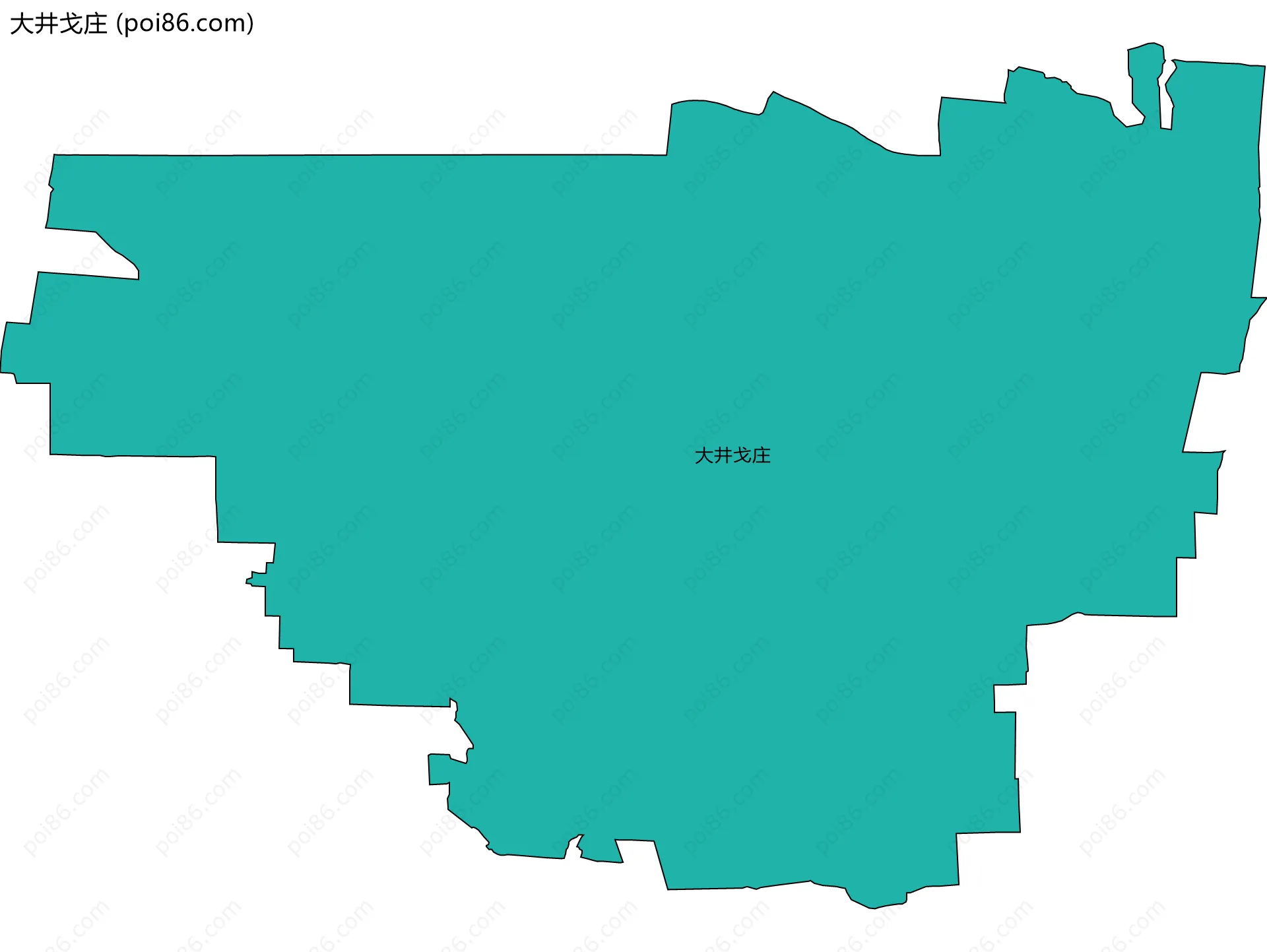 大井戈庄边界地图