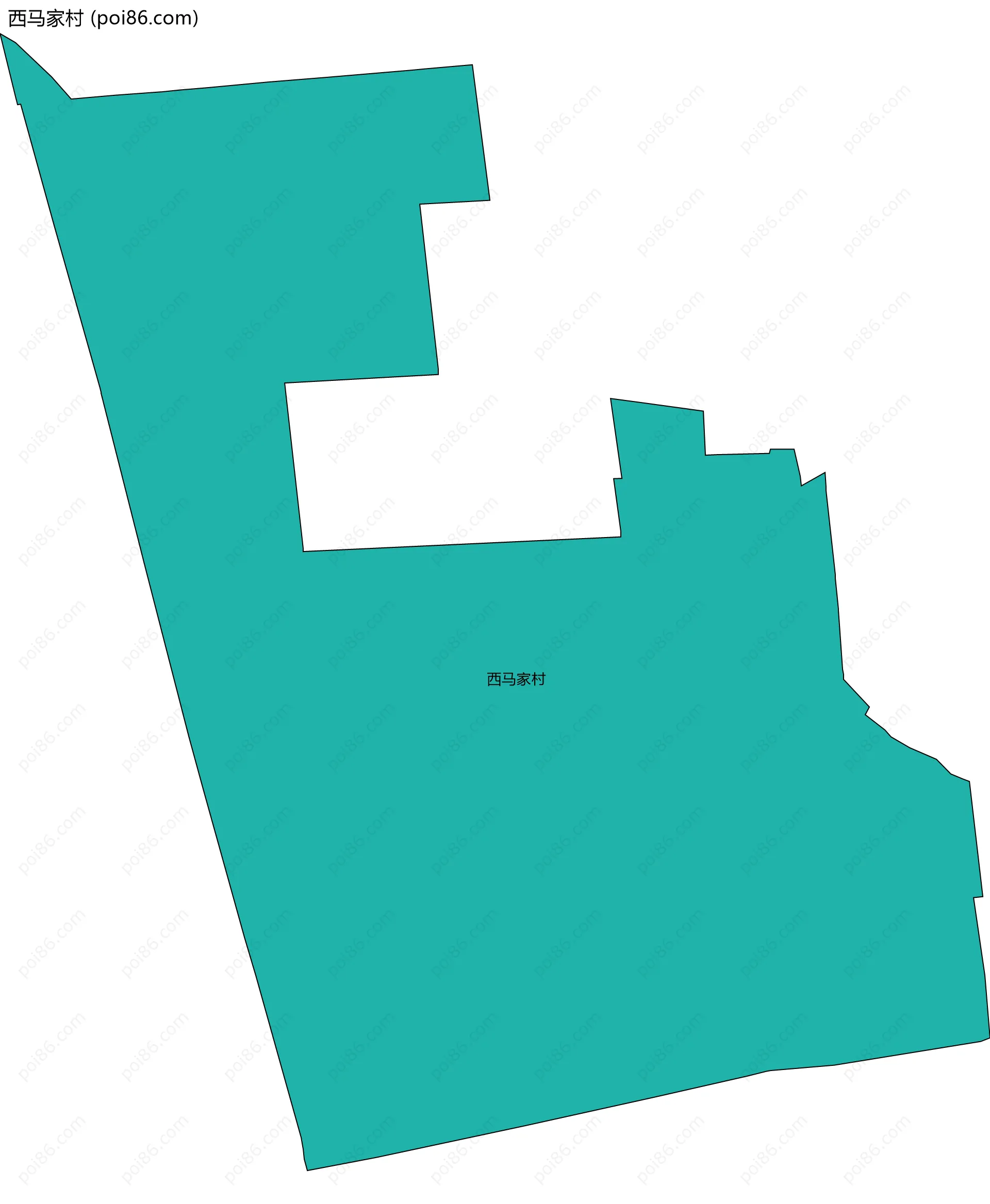 西马家村边界地图