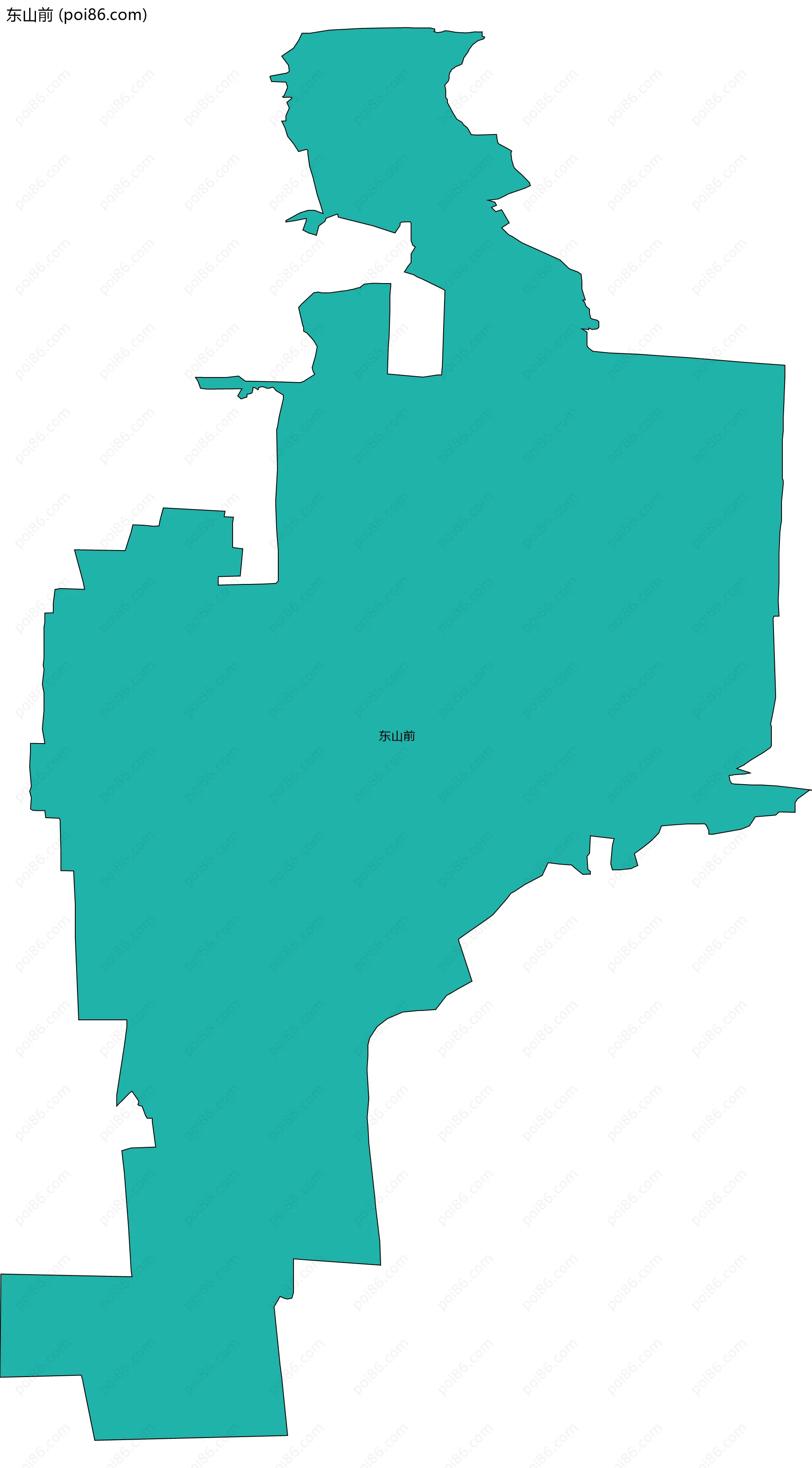 东山前边界地图