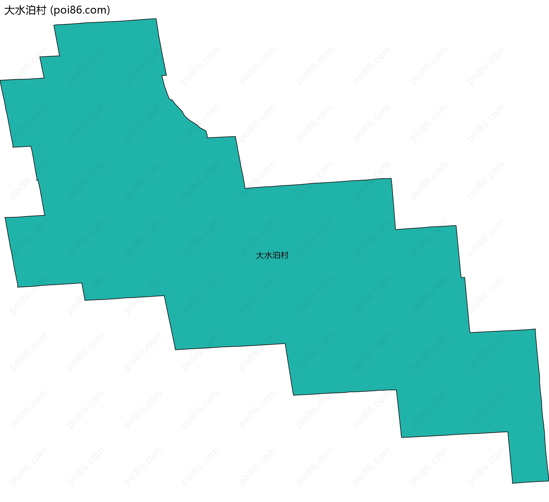 大水泊村边界地图