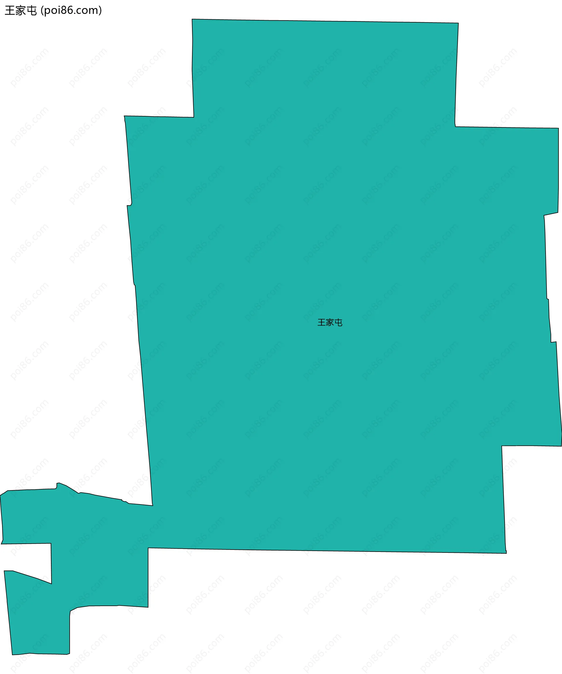 王家屯边界地图