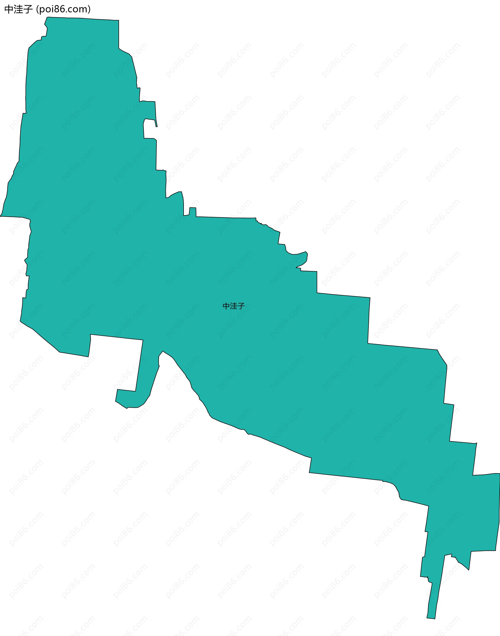 中洼子边界地图