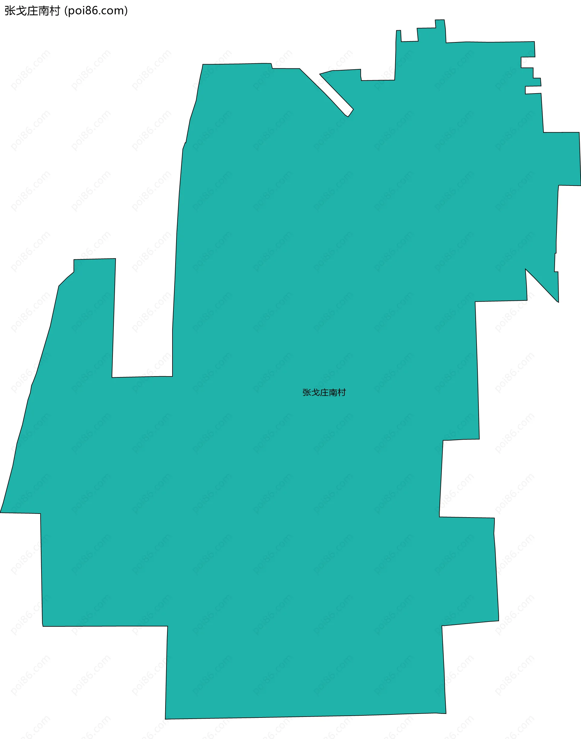 张戈庄南村边界地图