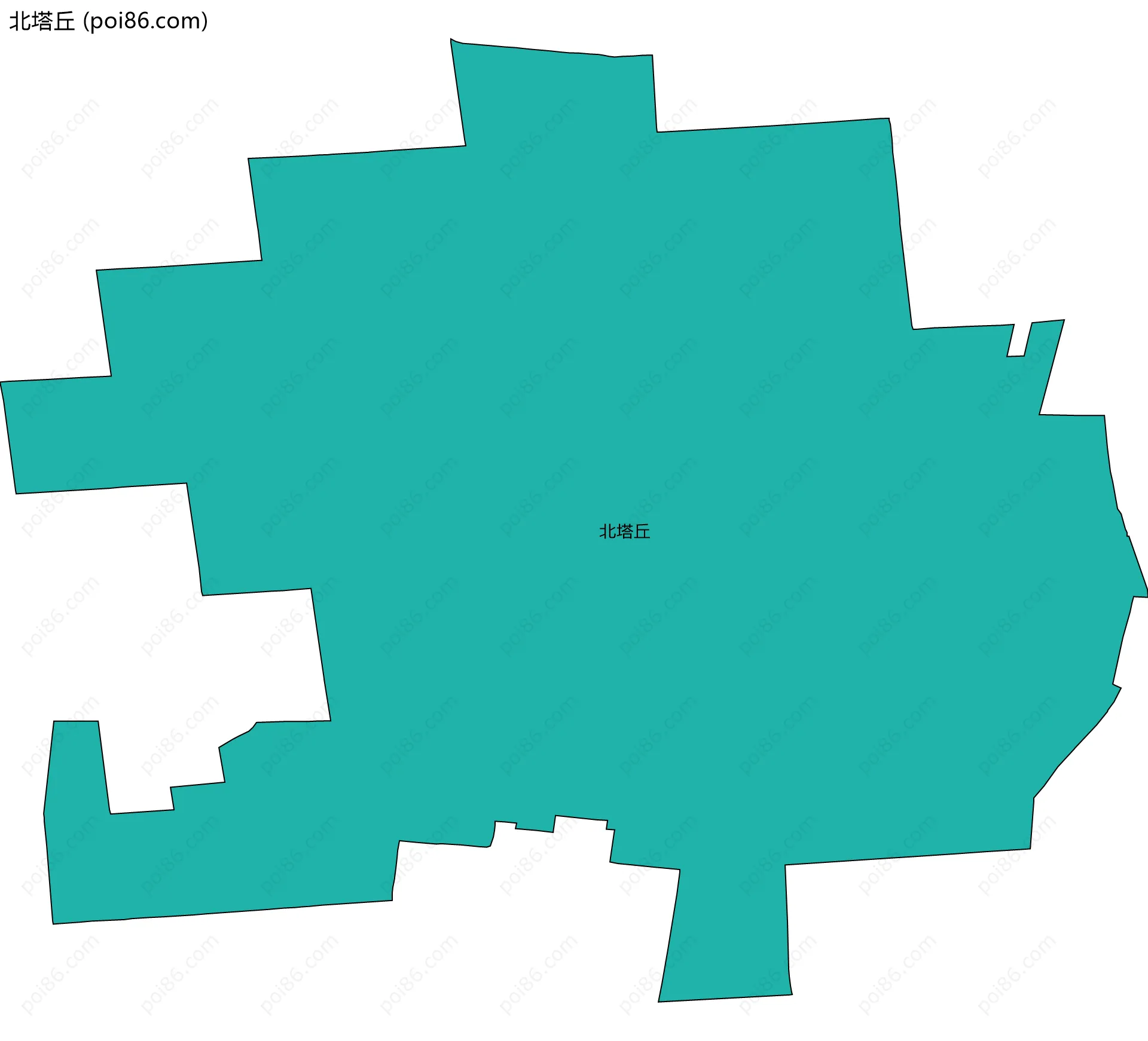 北塔丘边界地图