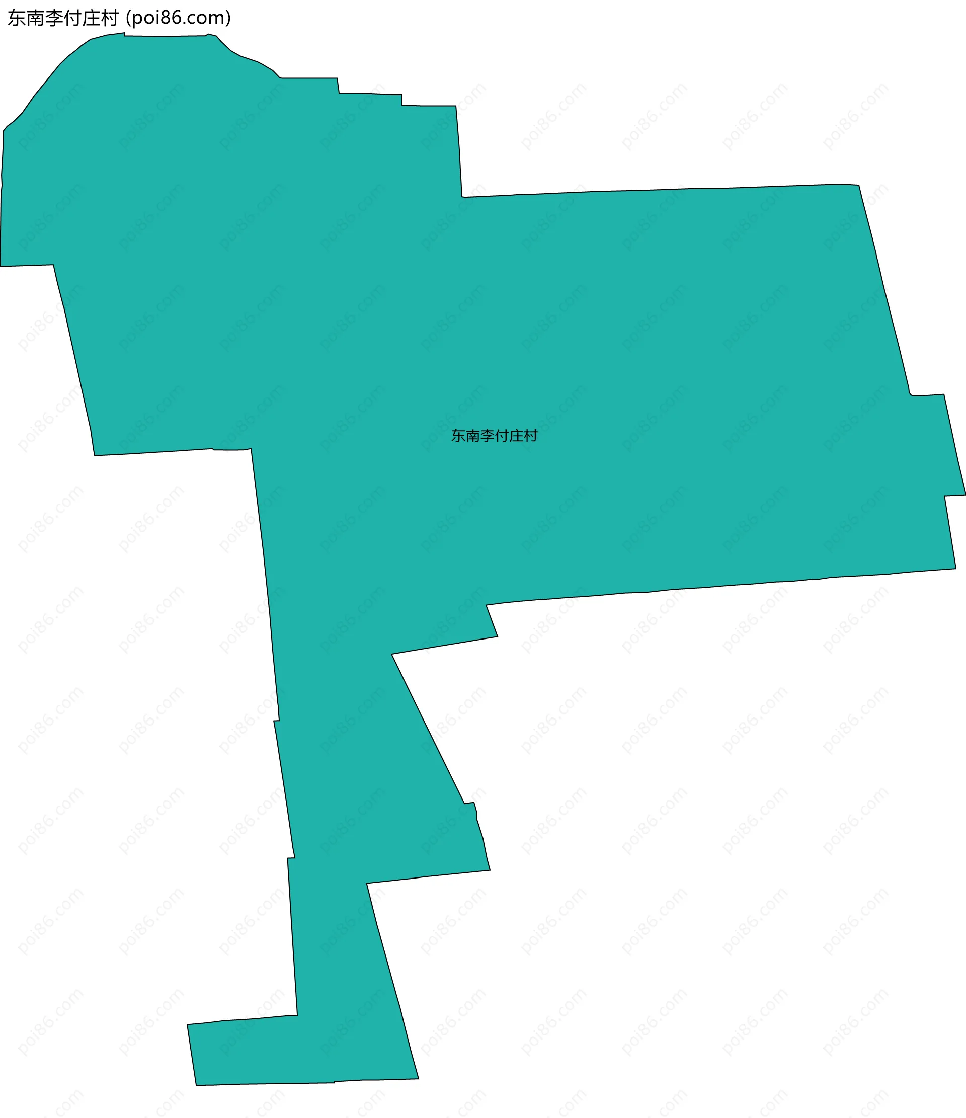 东南李付庄村边界地图
