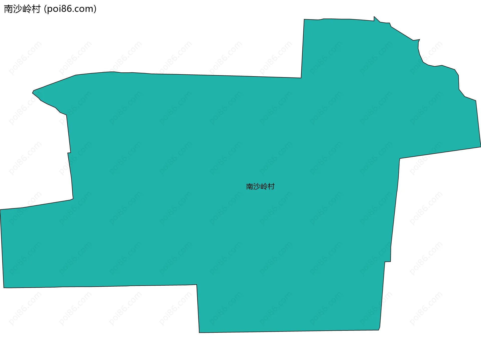 南沙岭村边界地图