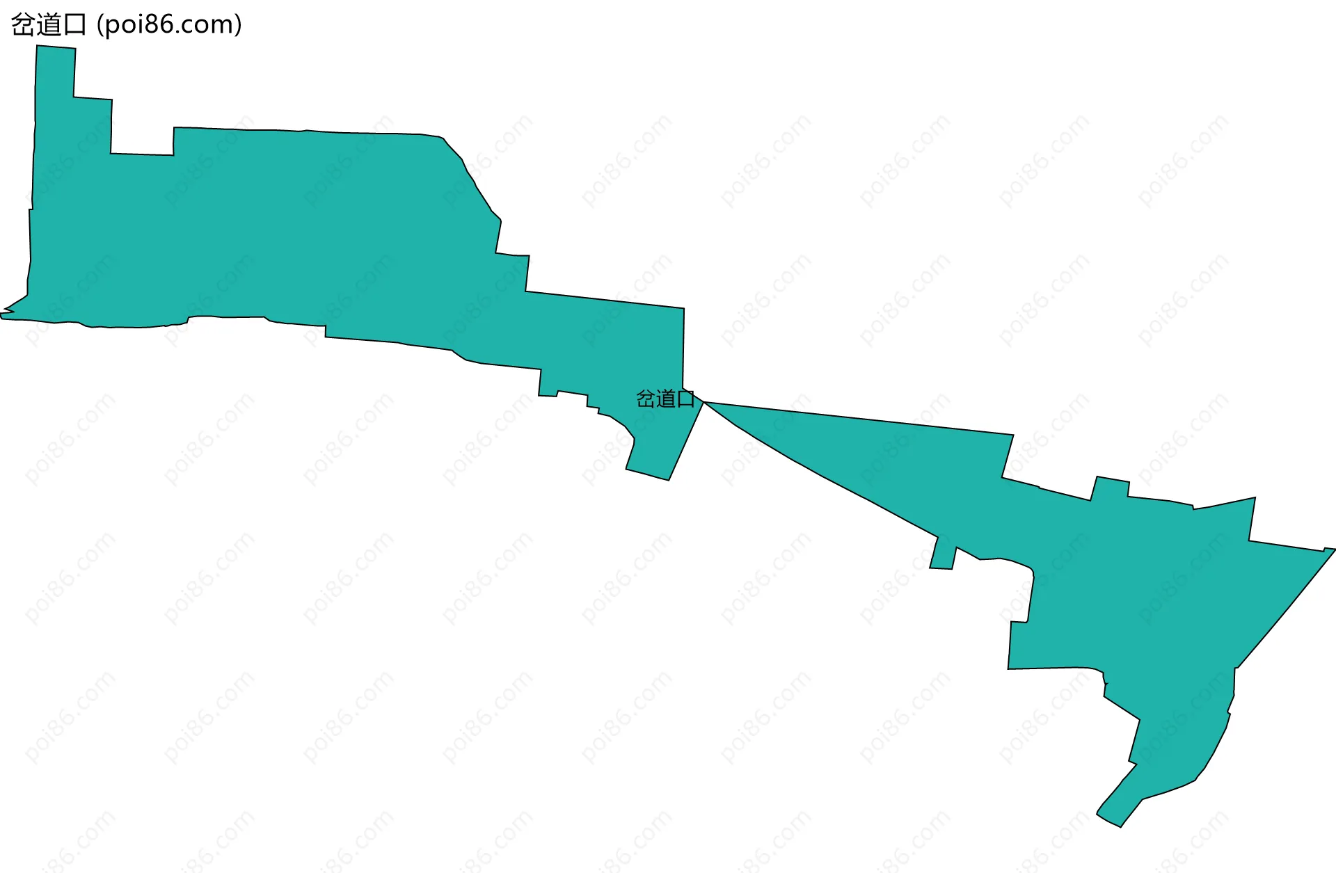 岔道口边界地图
