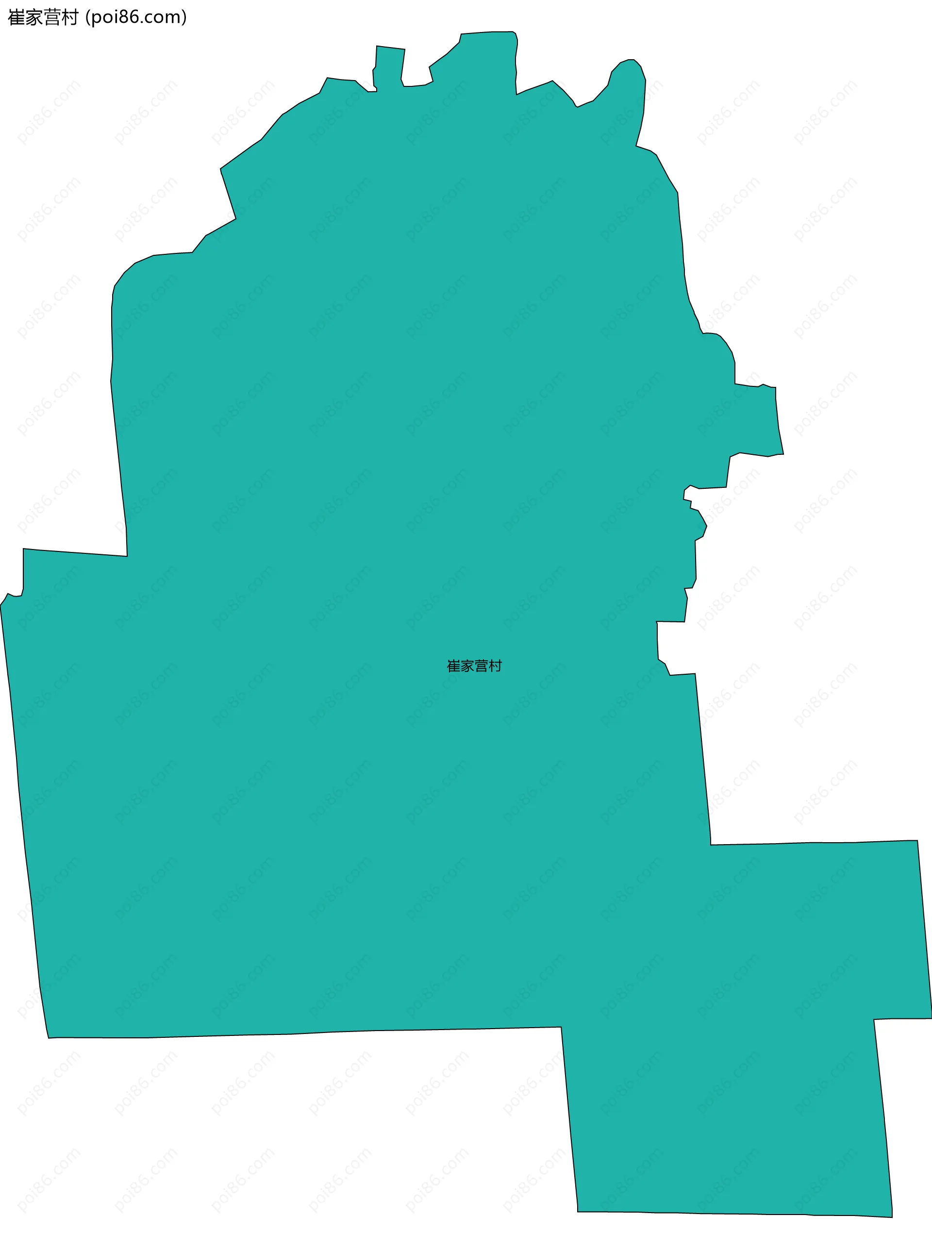 崔家营村边界地图