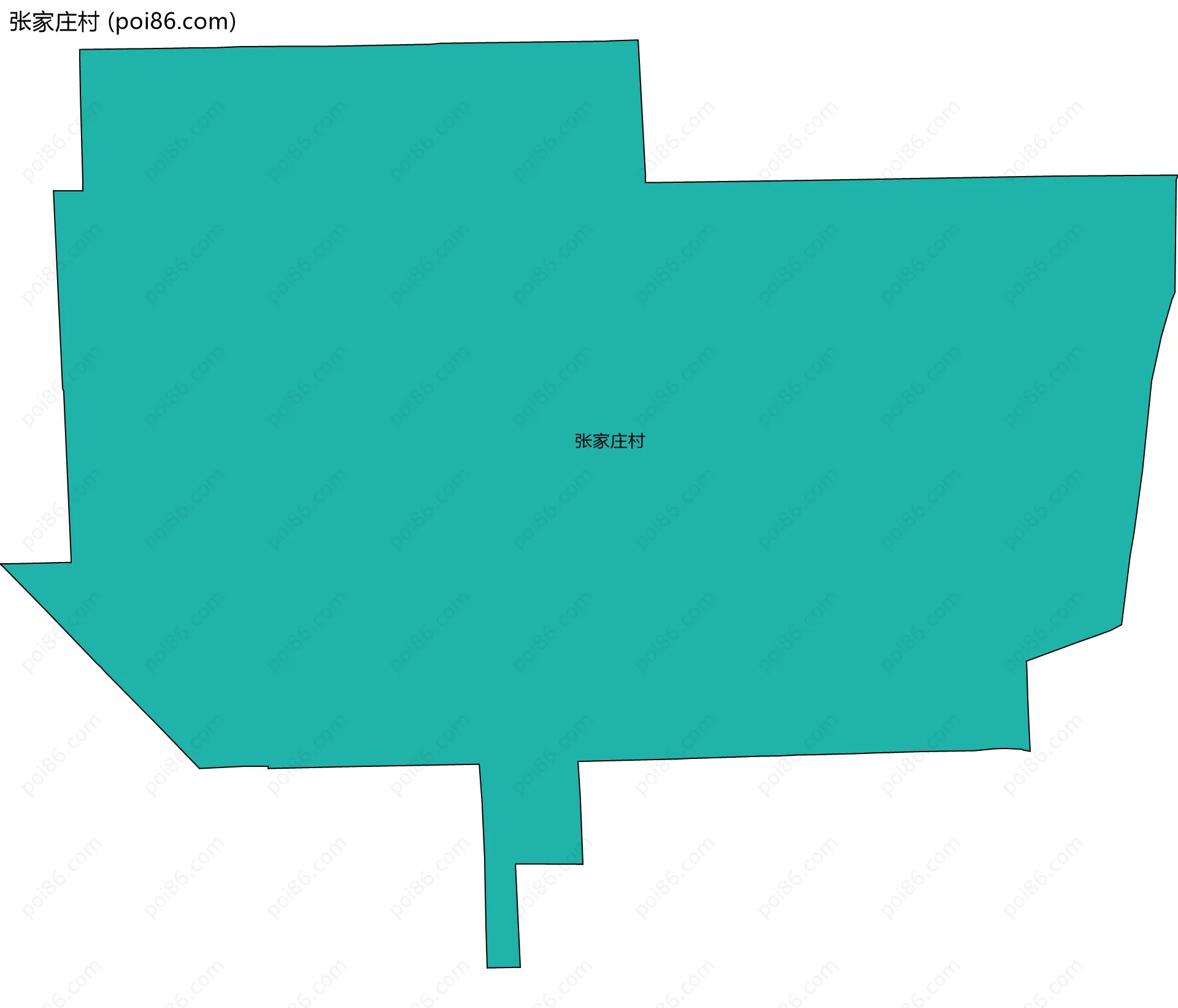 张家庄村边界地图