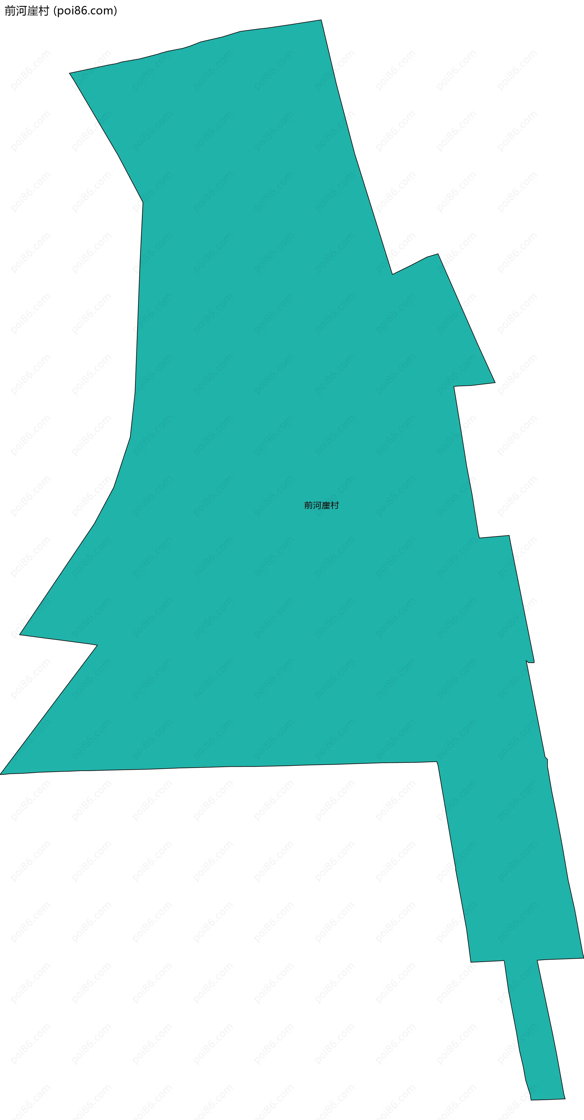 前河崖村边界地图