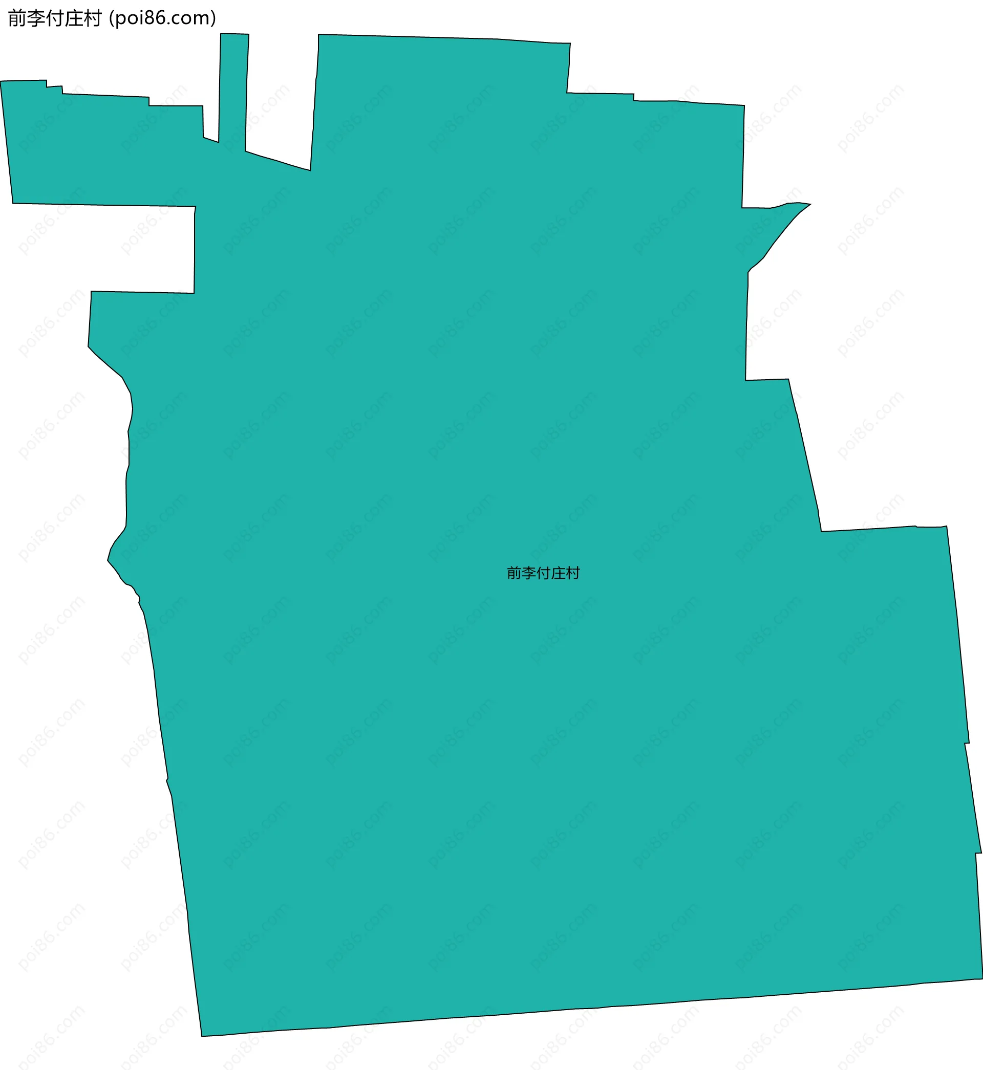 前李付庄村边界地图